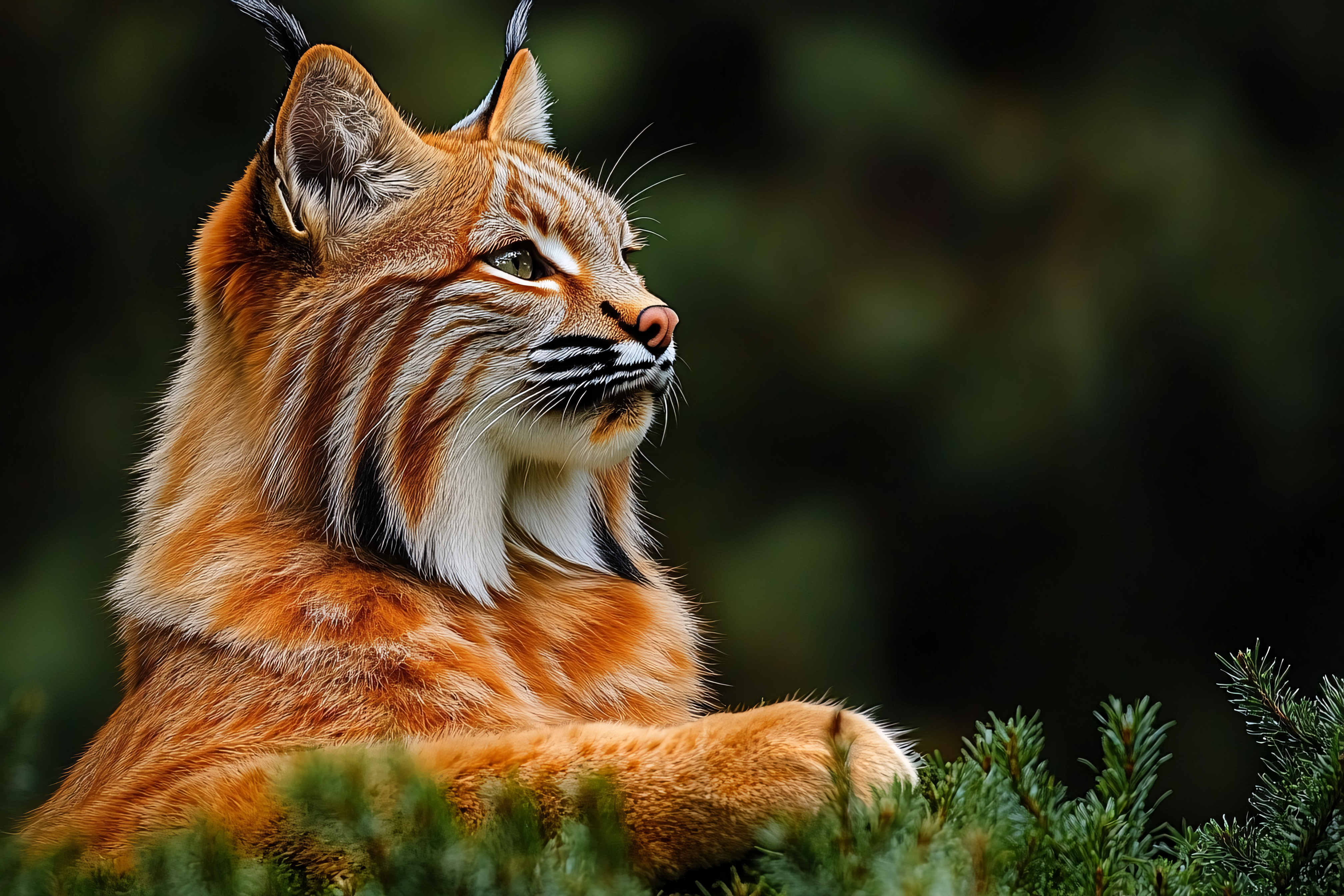 Contemplative Lynx Portrait