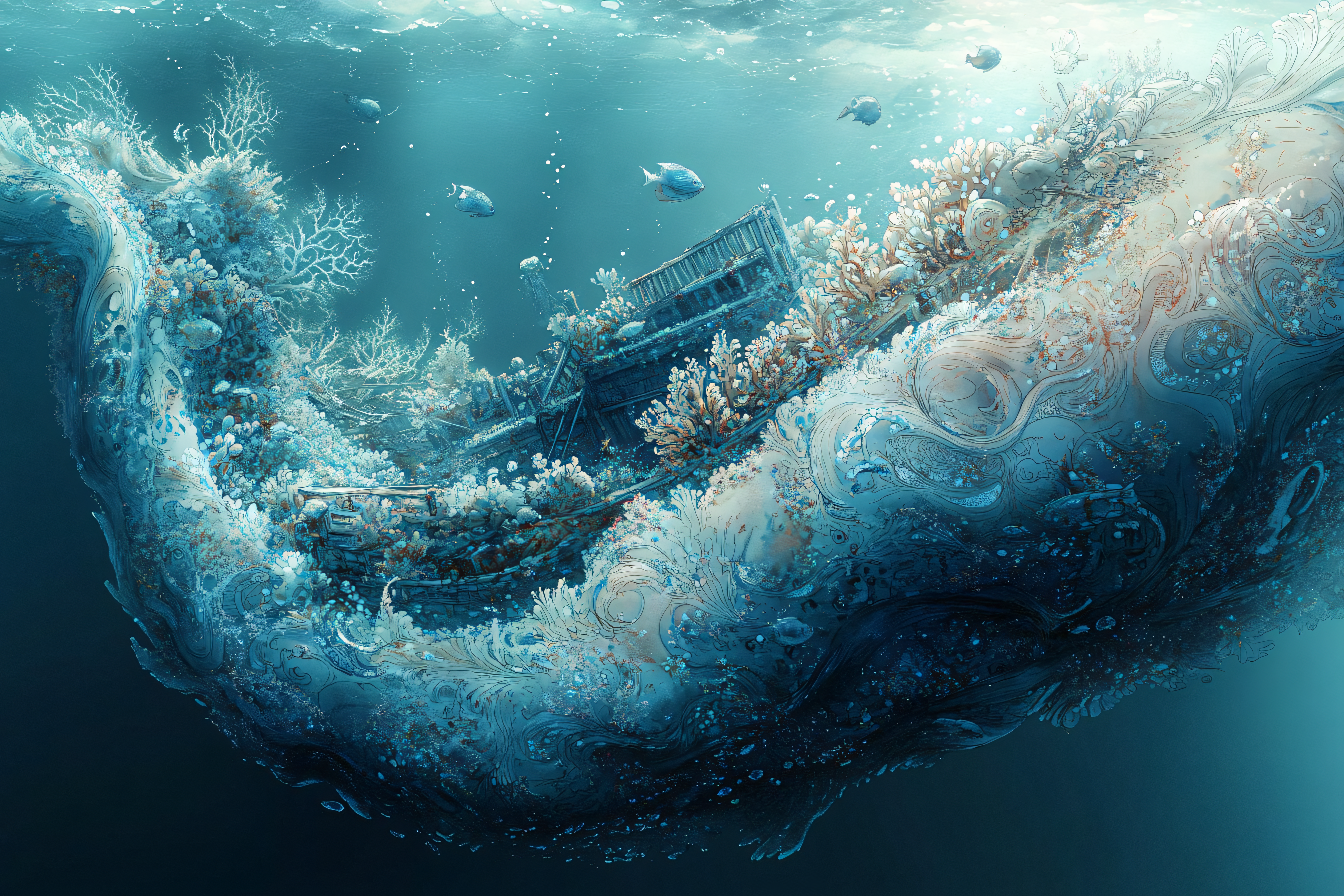 Coral Reef Shipwreck
