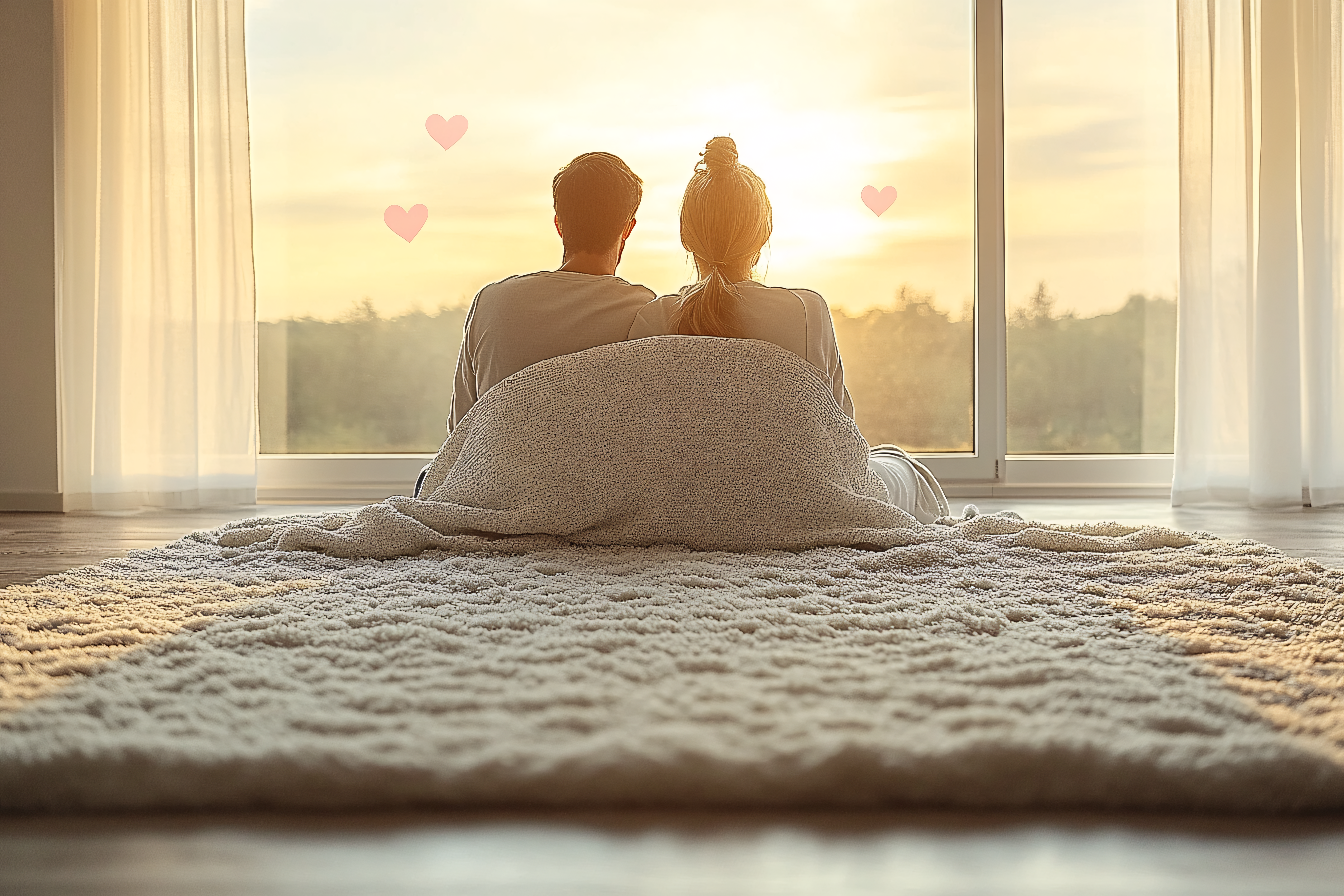 Couple Watching Sunset Together