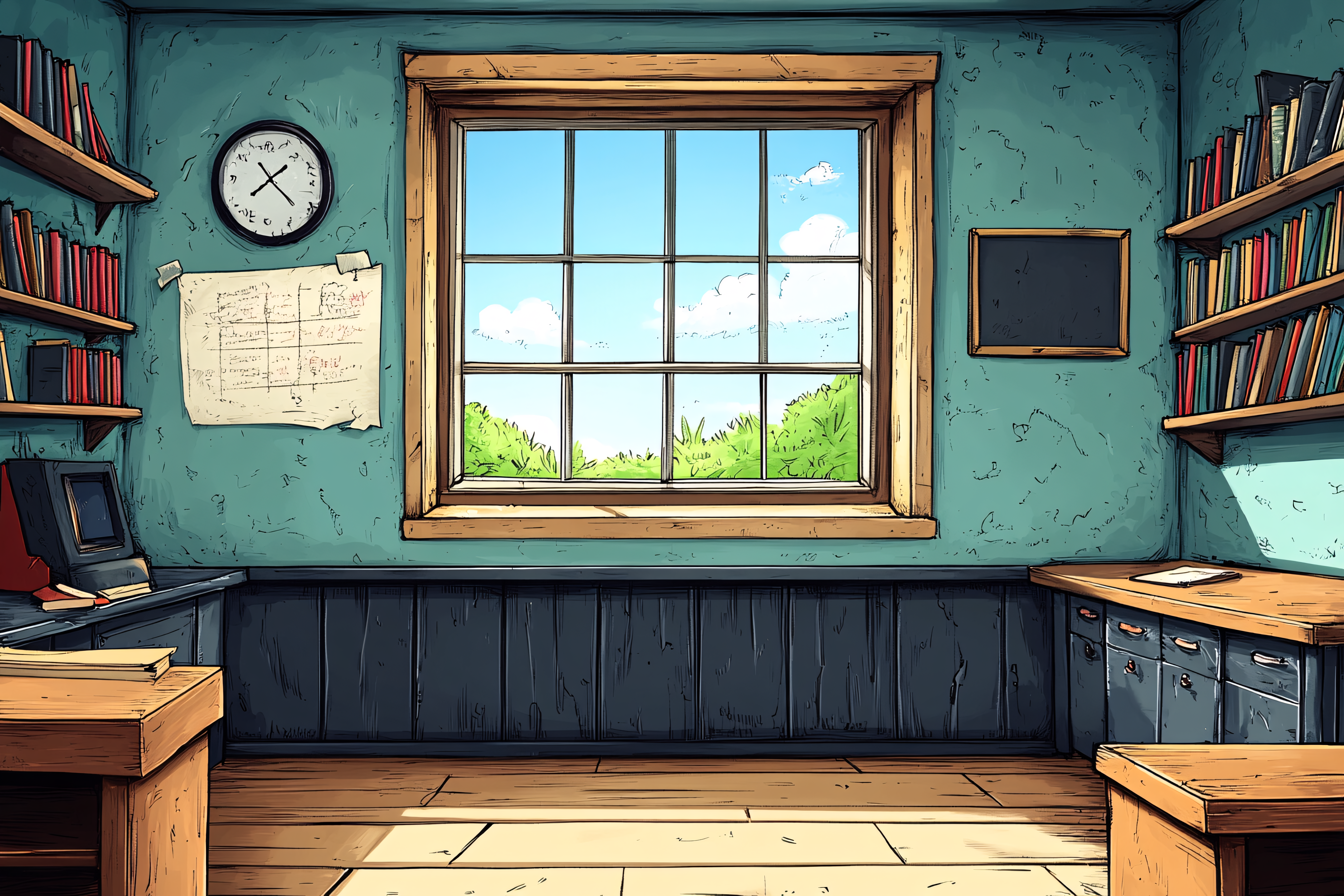 Cozy Study Room with Window View