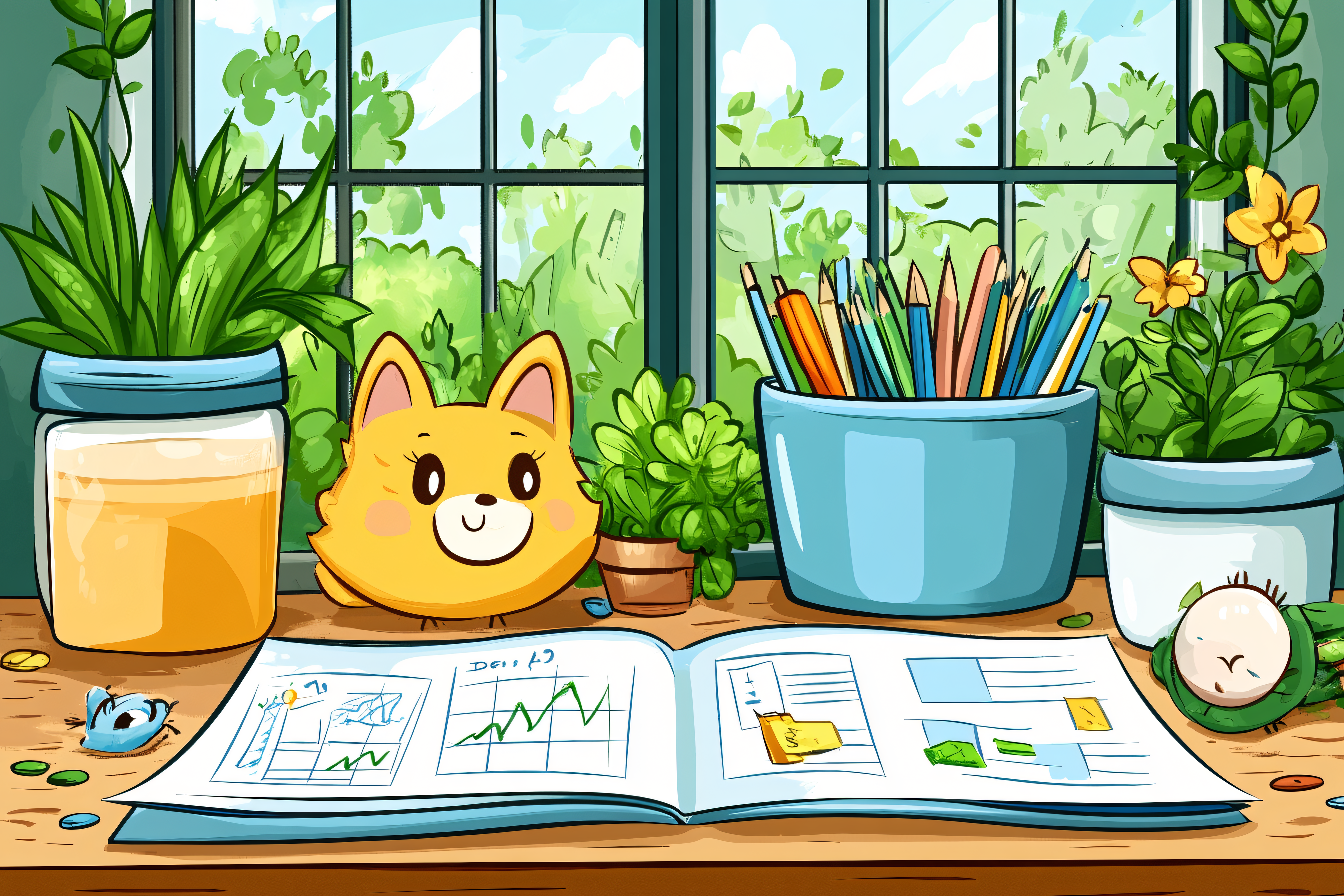Cozy Workspace Illustration