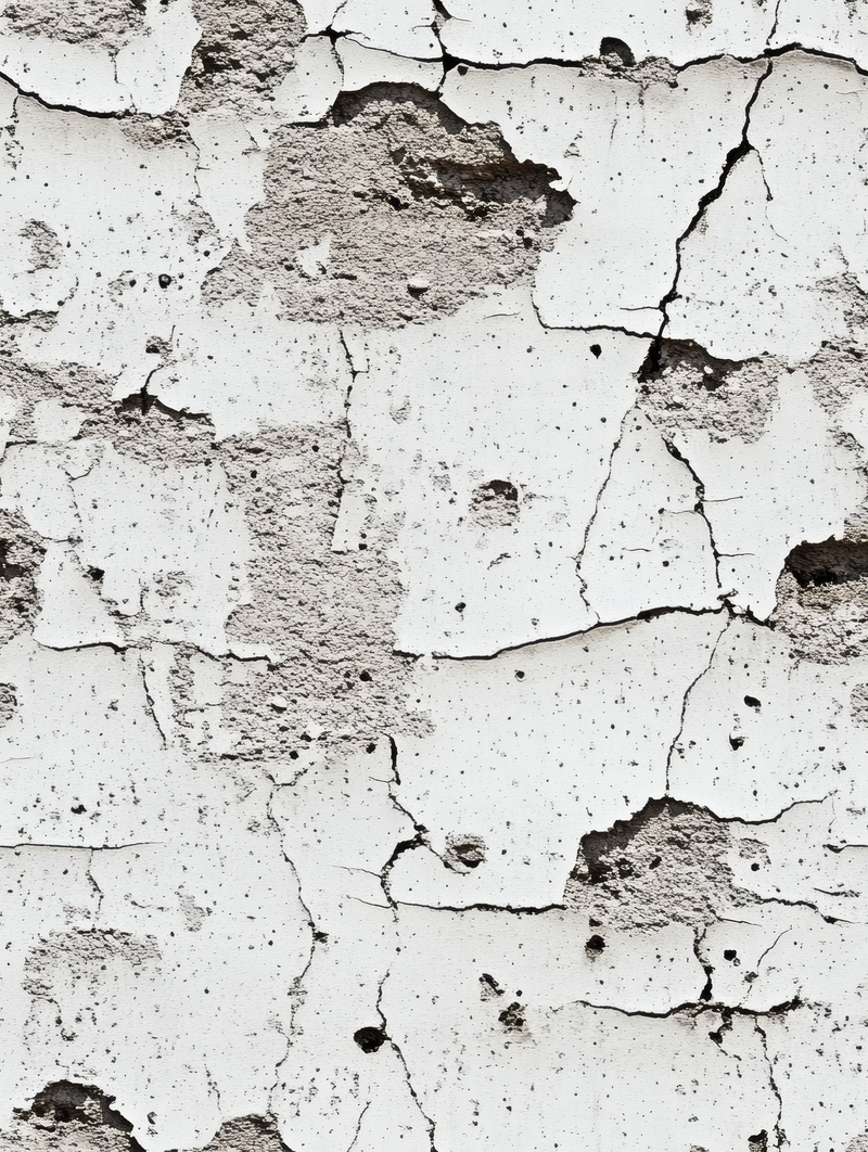 Cracked White Plaster Wall