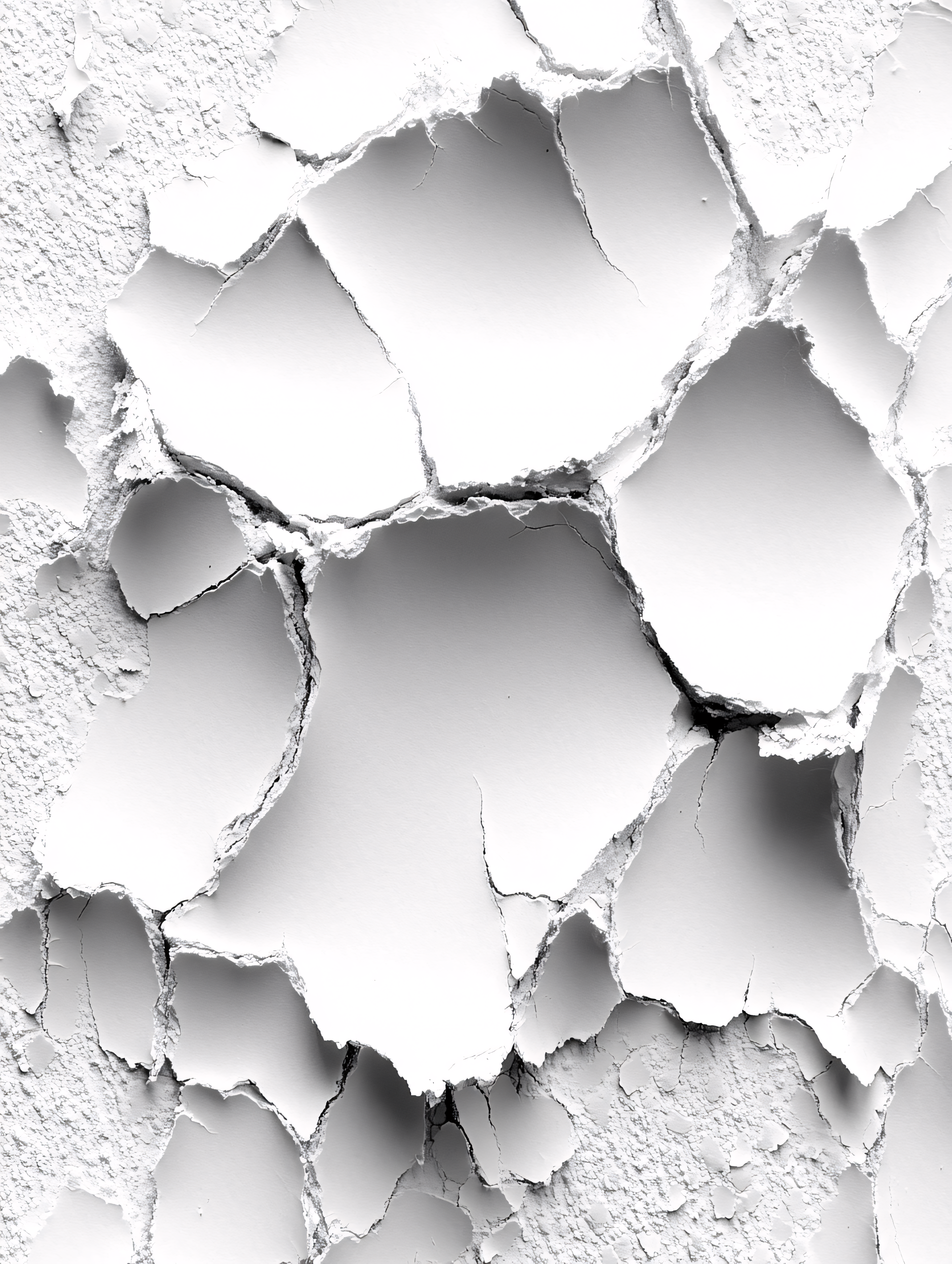 Cracked White Surface Texture