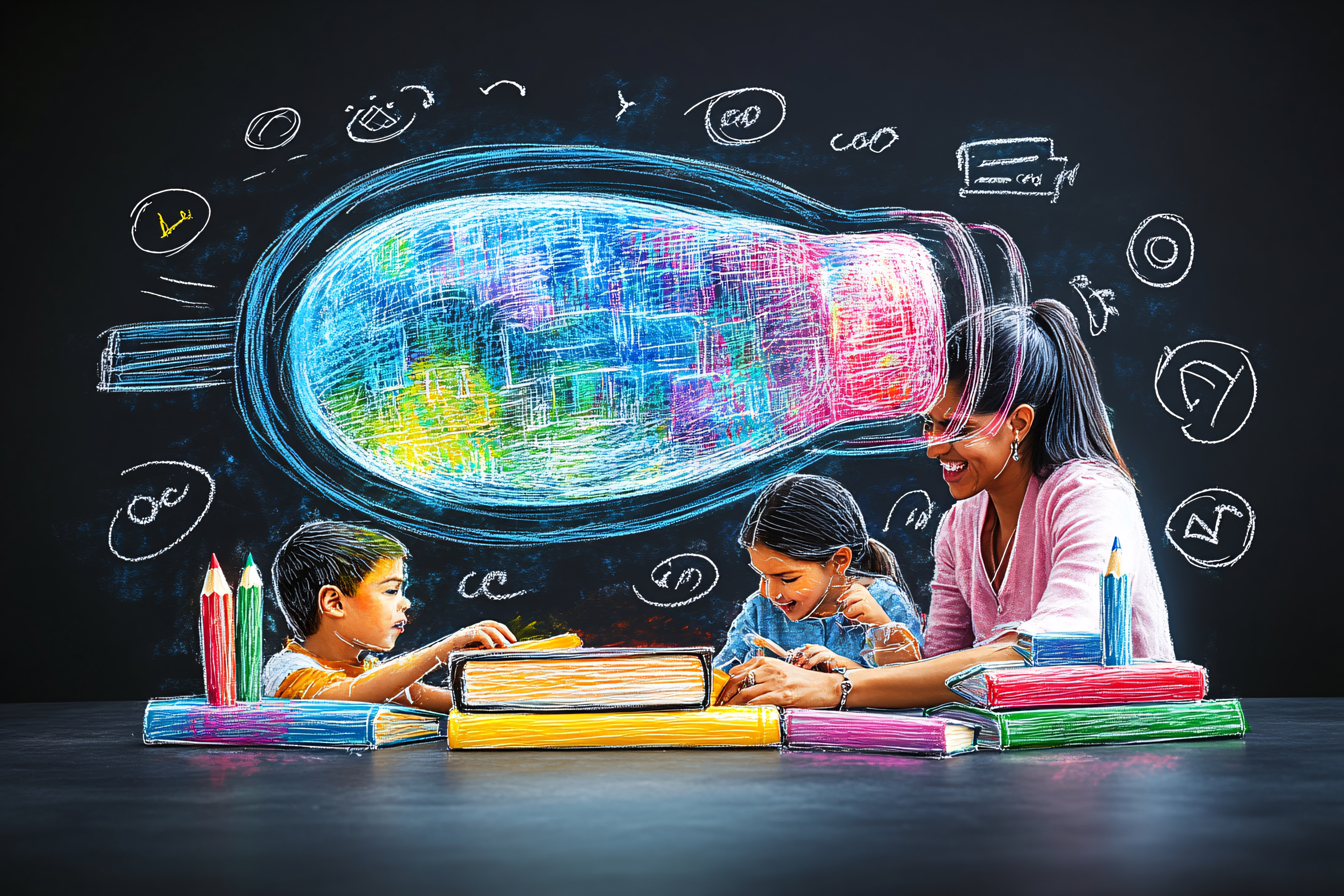 Creative Learning with Chalkboard Globe