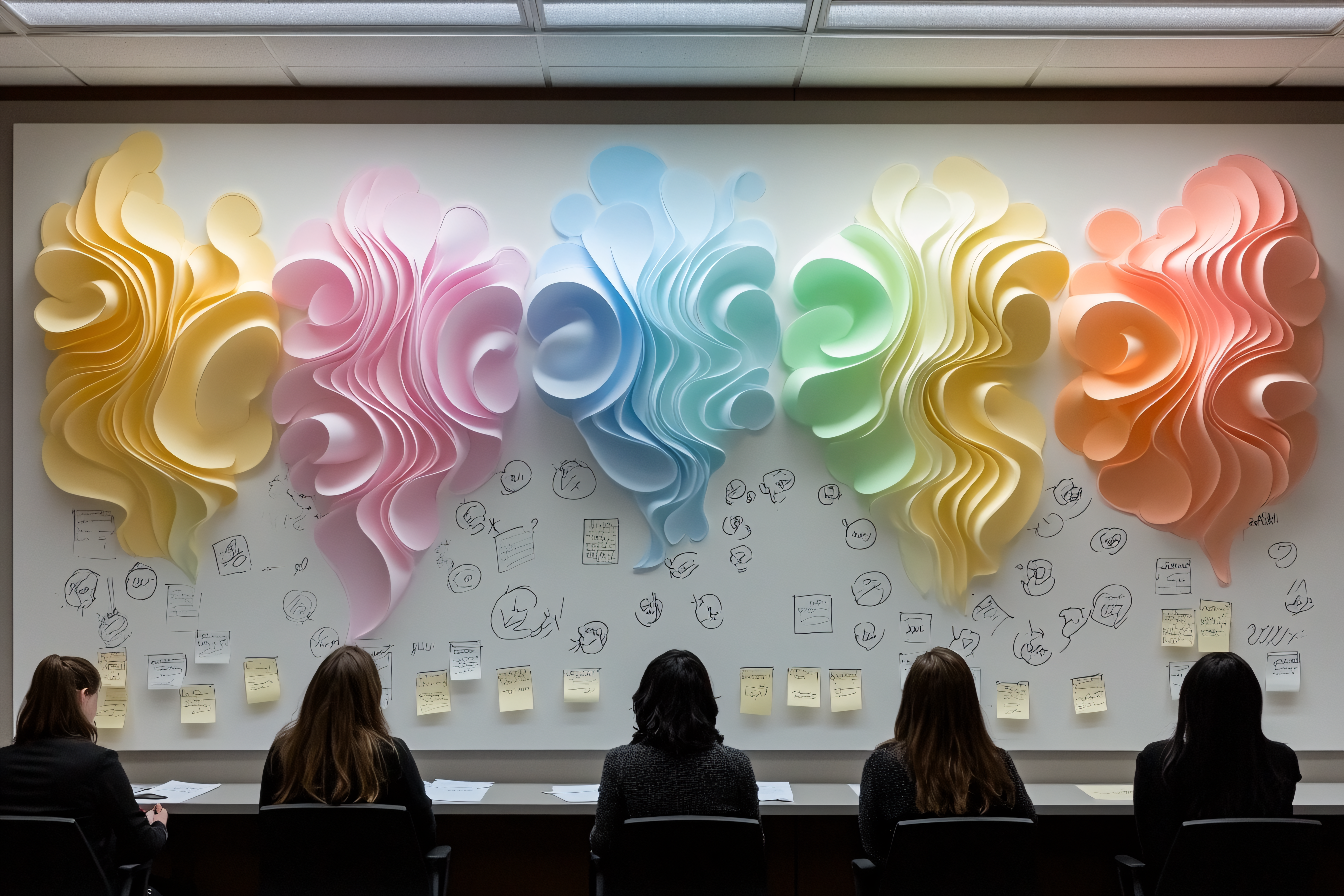 Creative Team Meeting with Brainstorming Wall Art