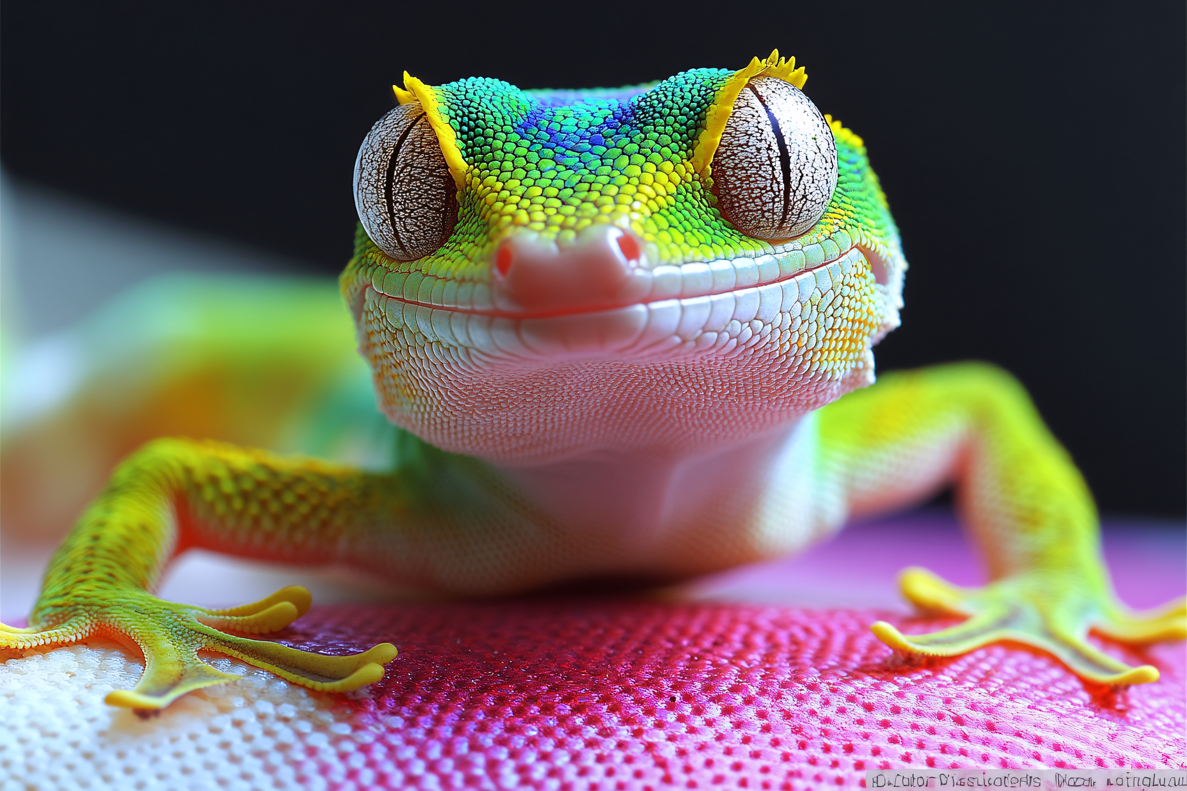 Crested Gecko Smiling Macro