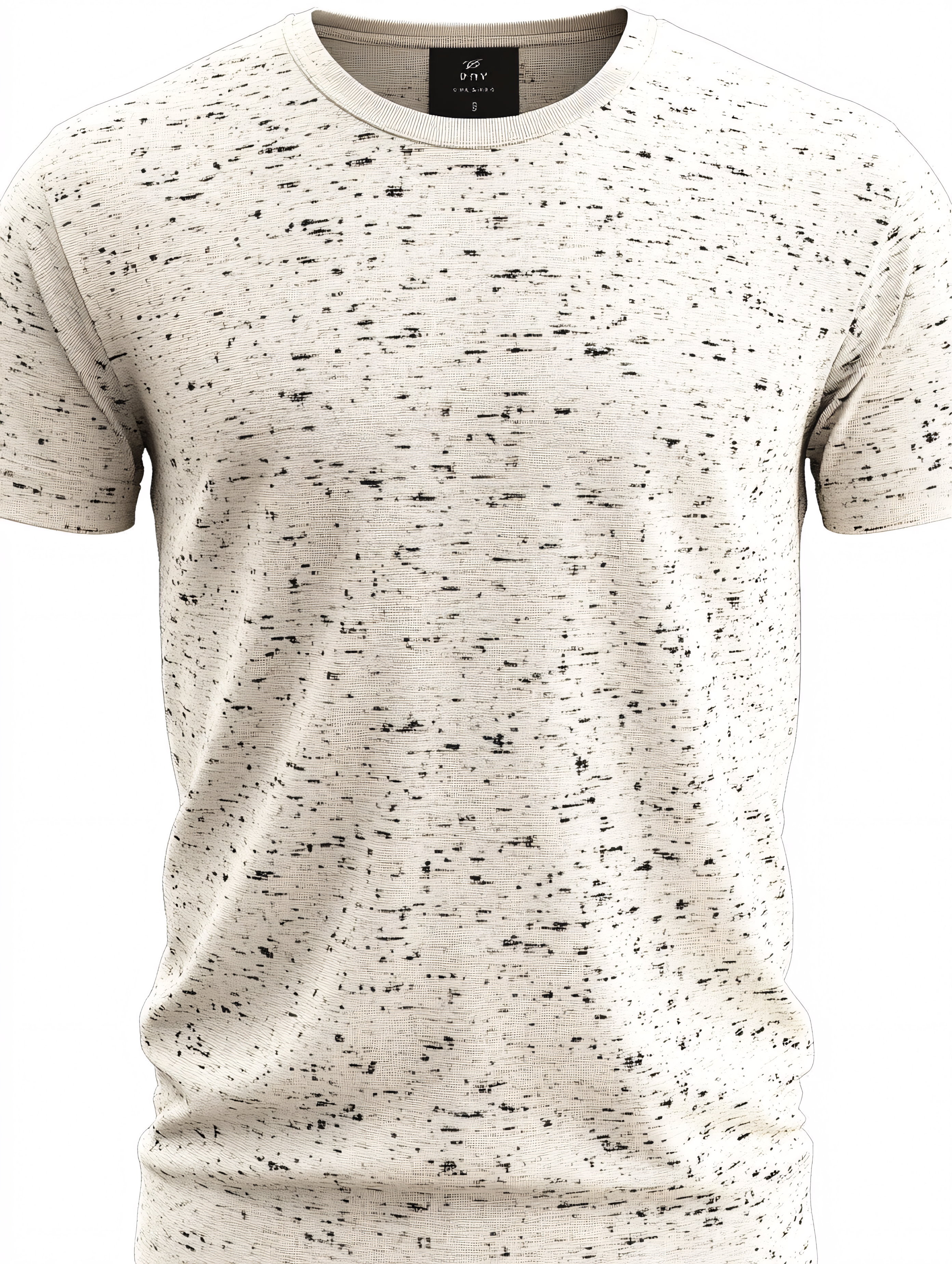 Crew Neck T-Shirt with Speckled Pattern
