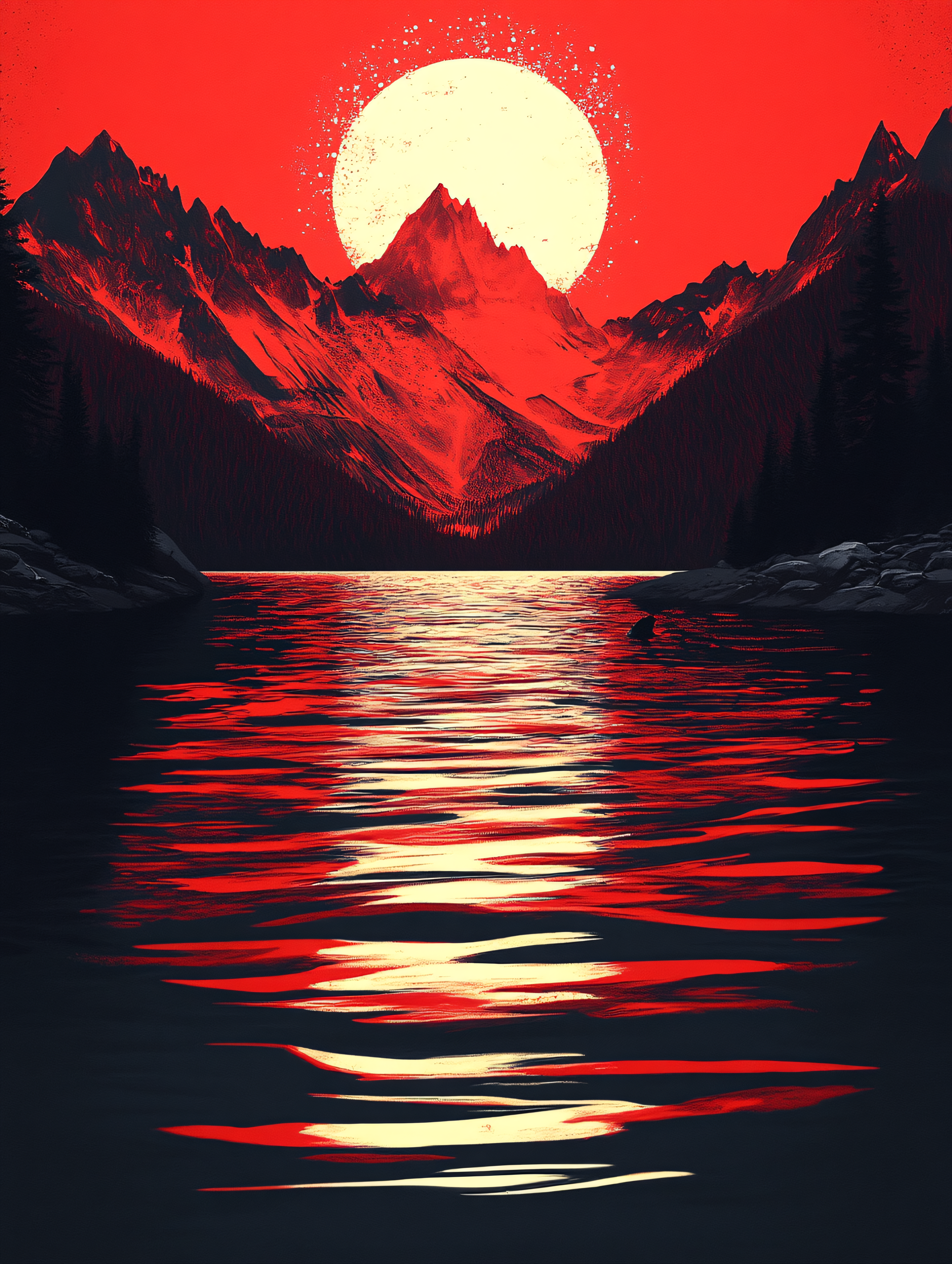 Crimson Mountain Lake