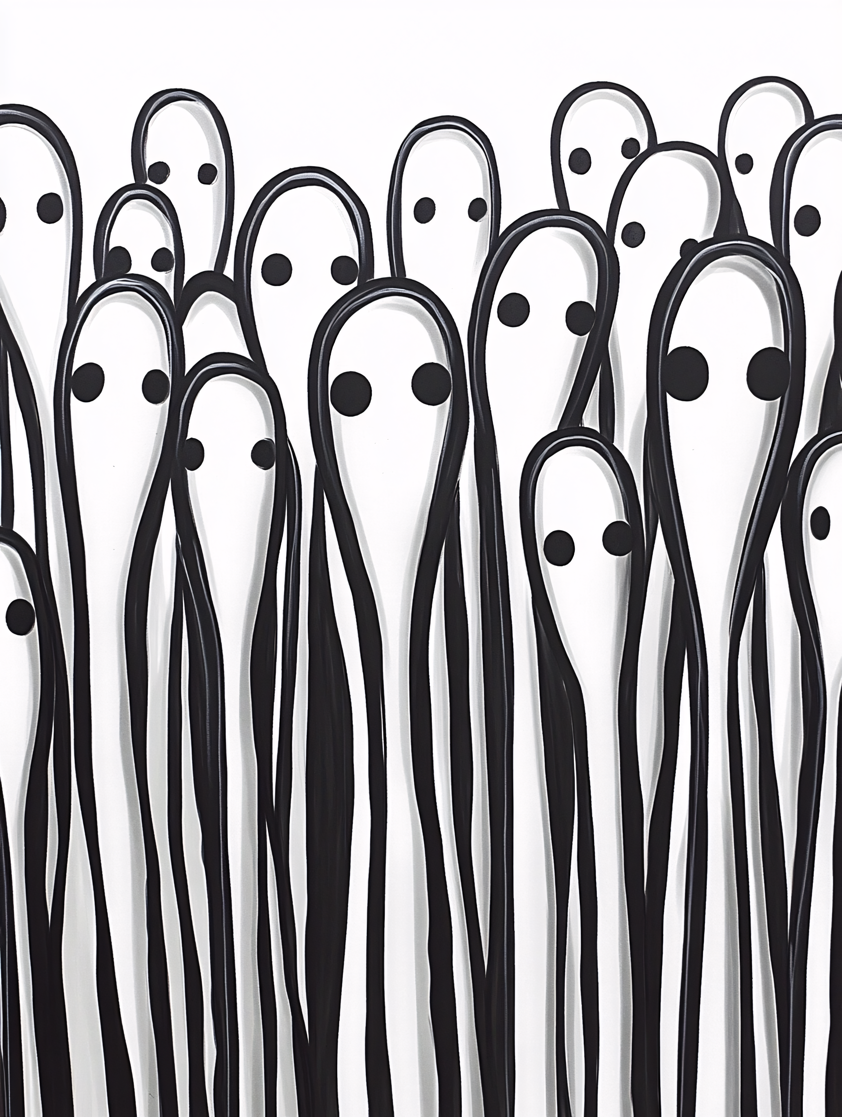 Crowd Of Ghost Silhouettes