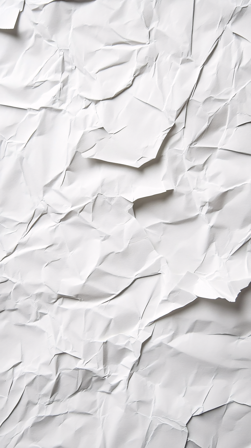 Crumpled White Paper Texture