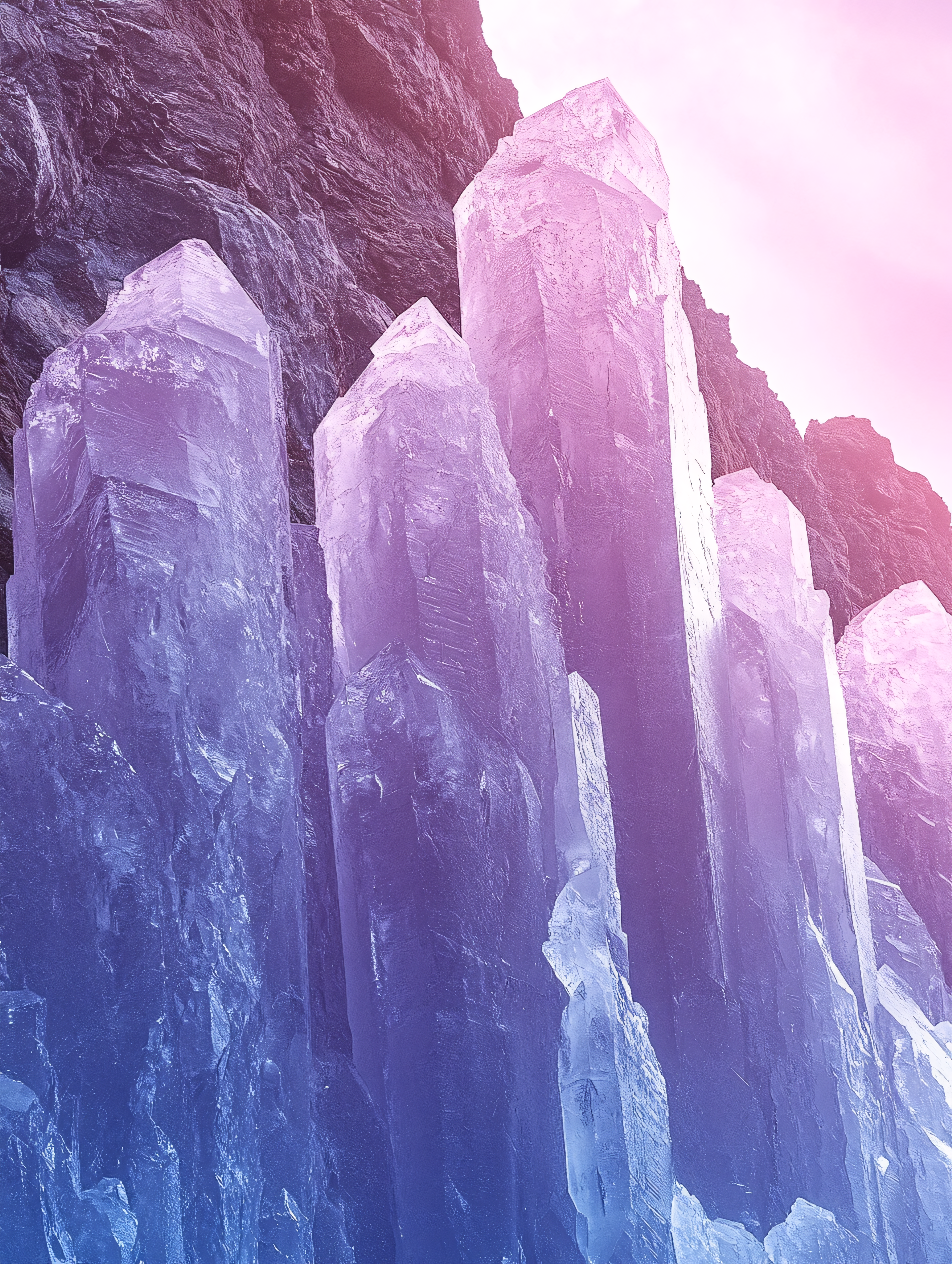 Crystal Pillars At Sunrise