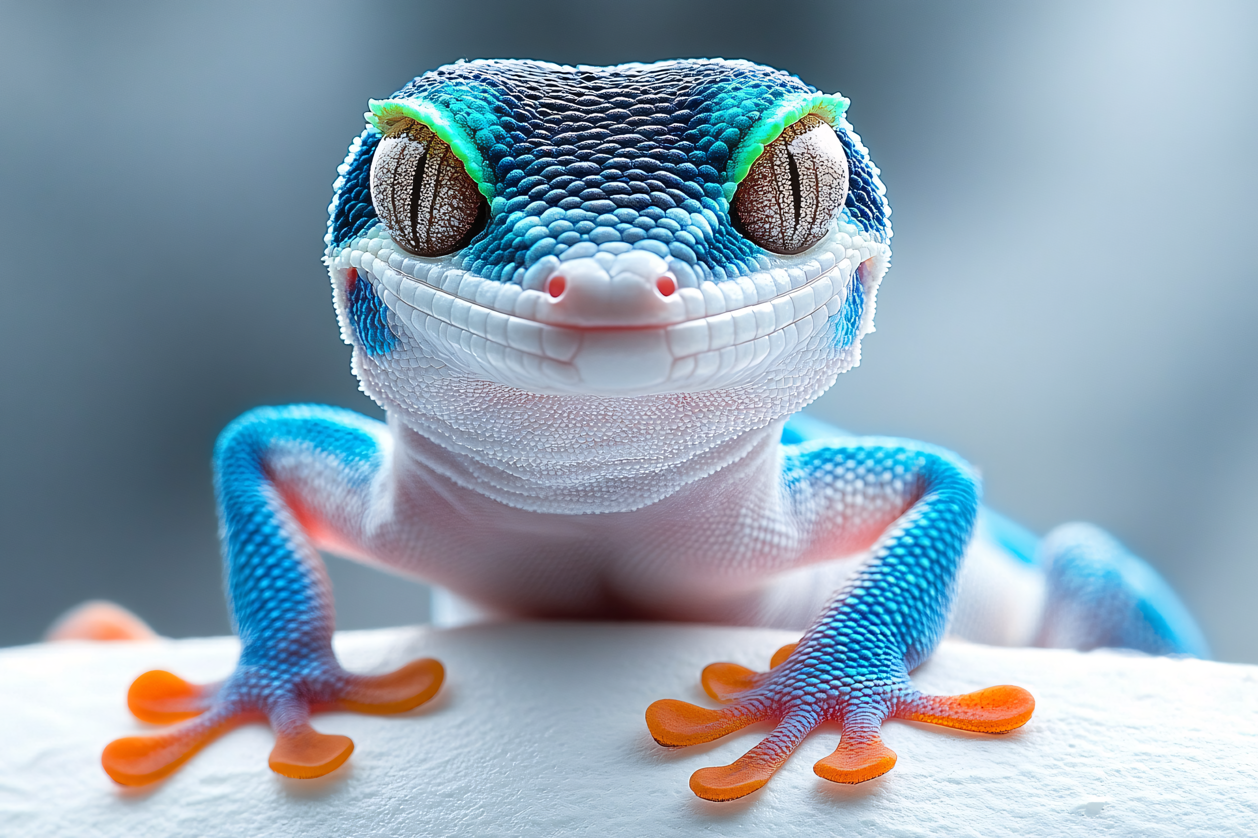 Cute Blue Gecko Close Up