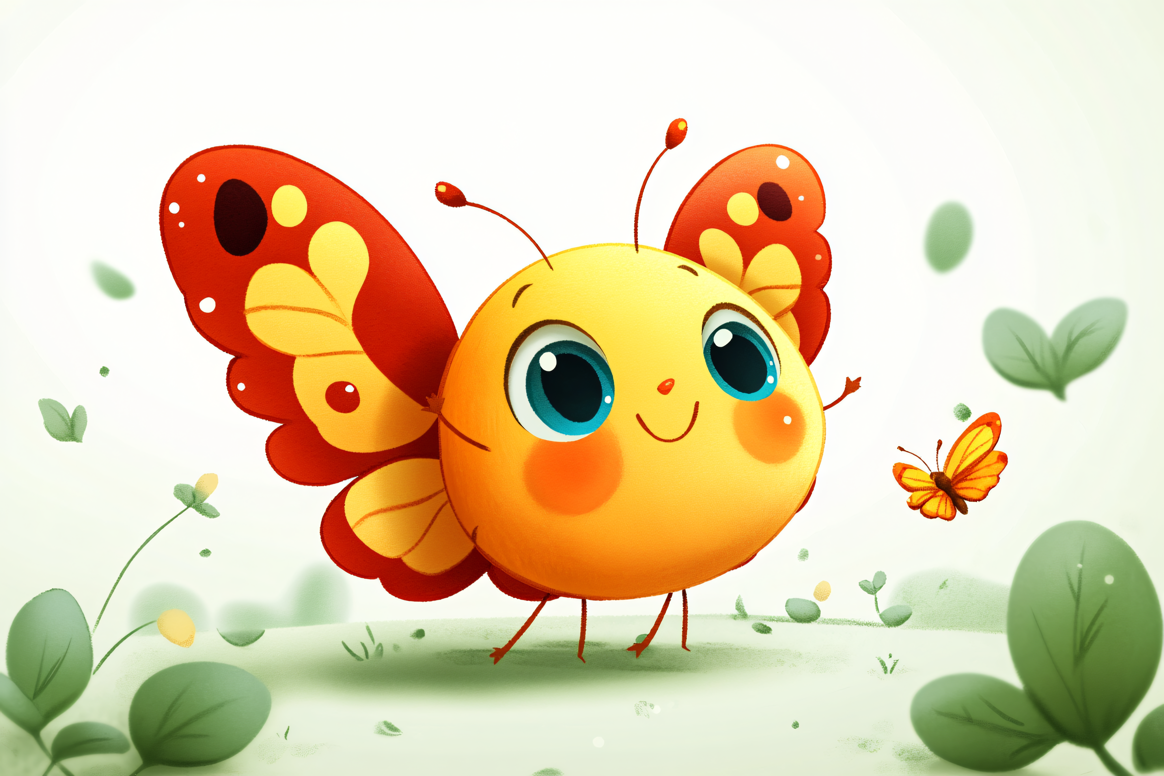 Cute Butterfly Cartoon Character