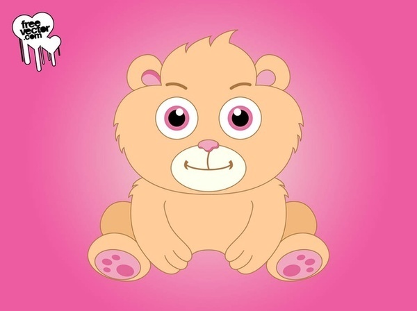 Cute Cartoon Bear Free Vector