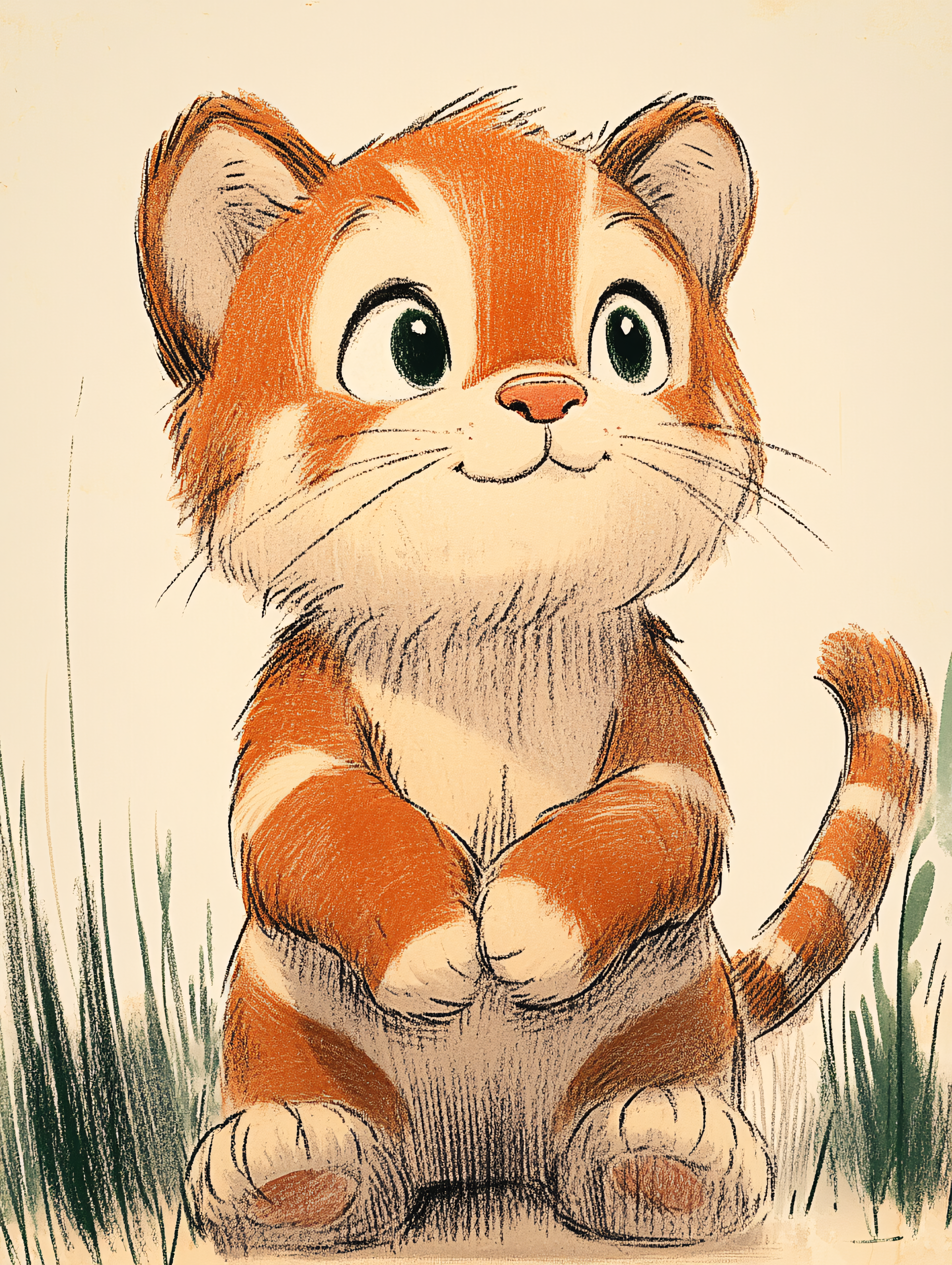 Cute Kitten Illustration