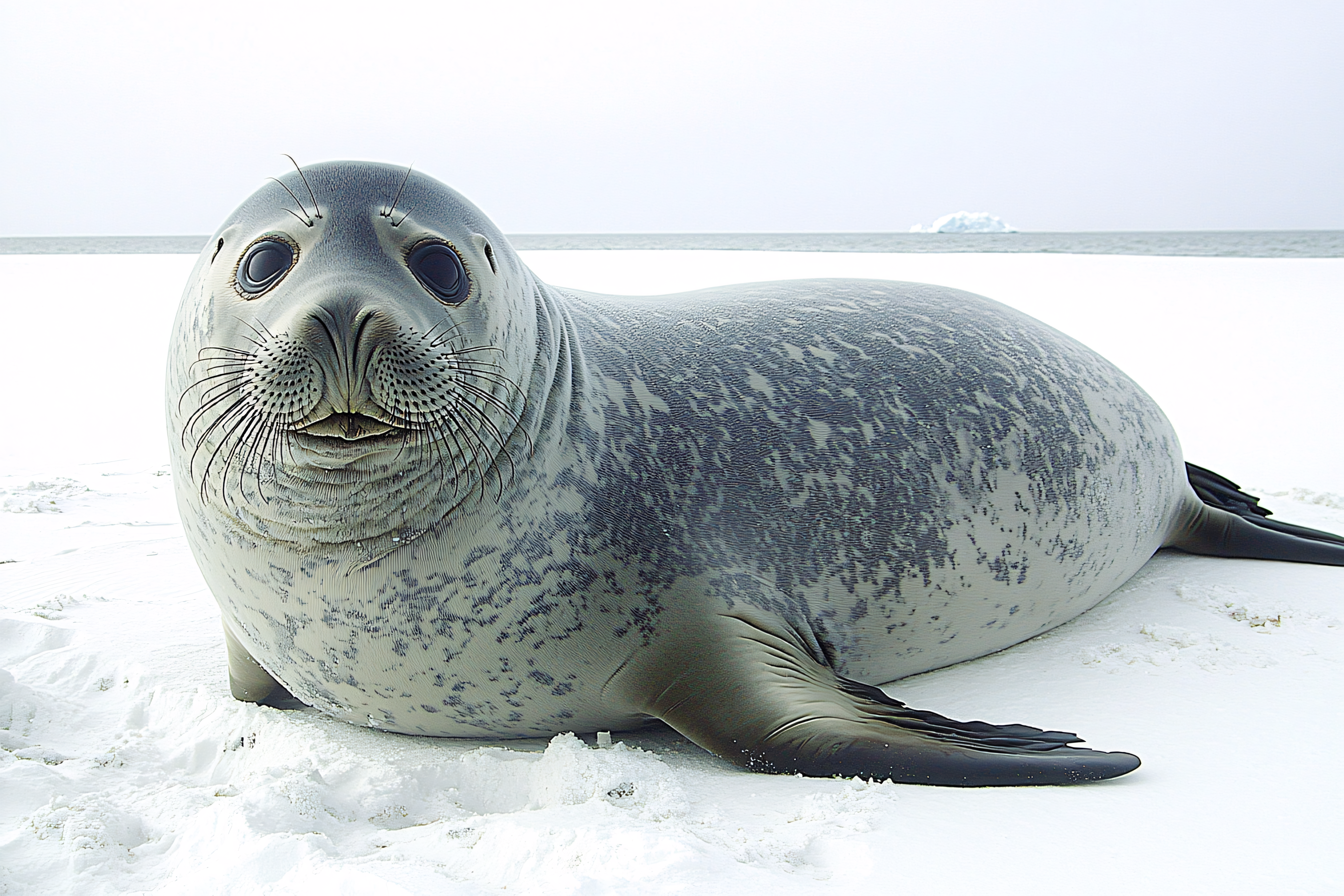 Cute Seal On Ice