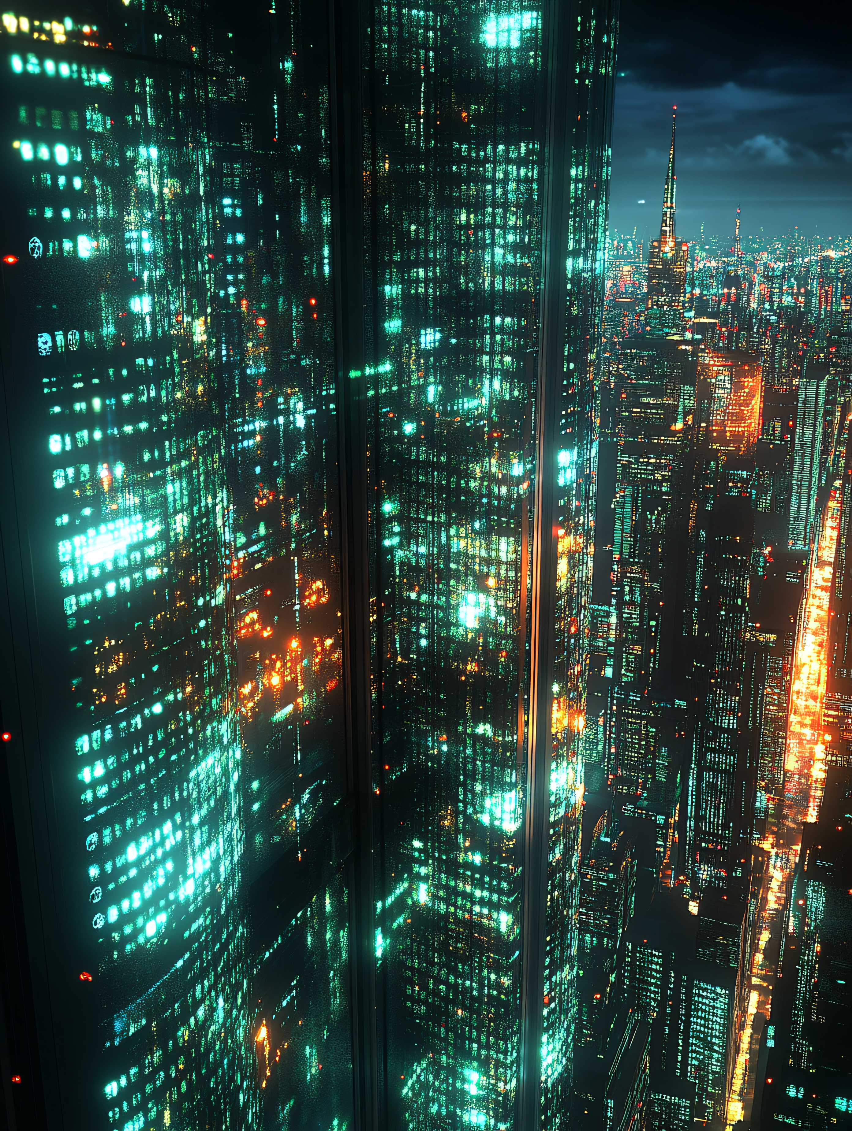 Cyberpunk Cityscape at Night