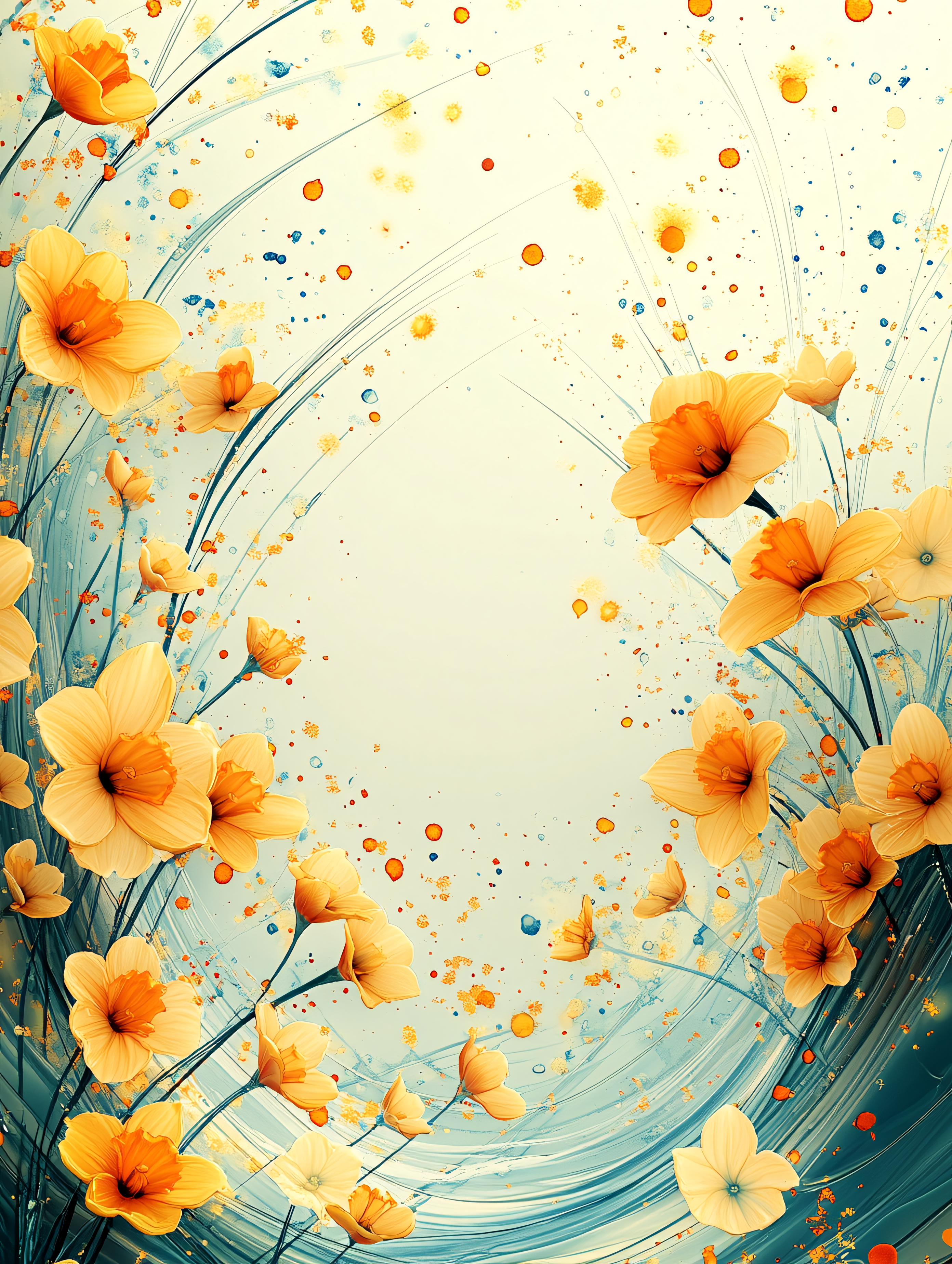 Daffodils Floral Pattern