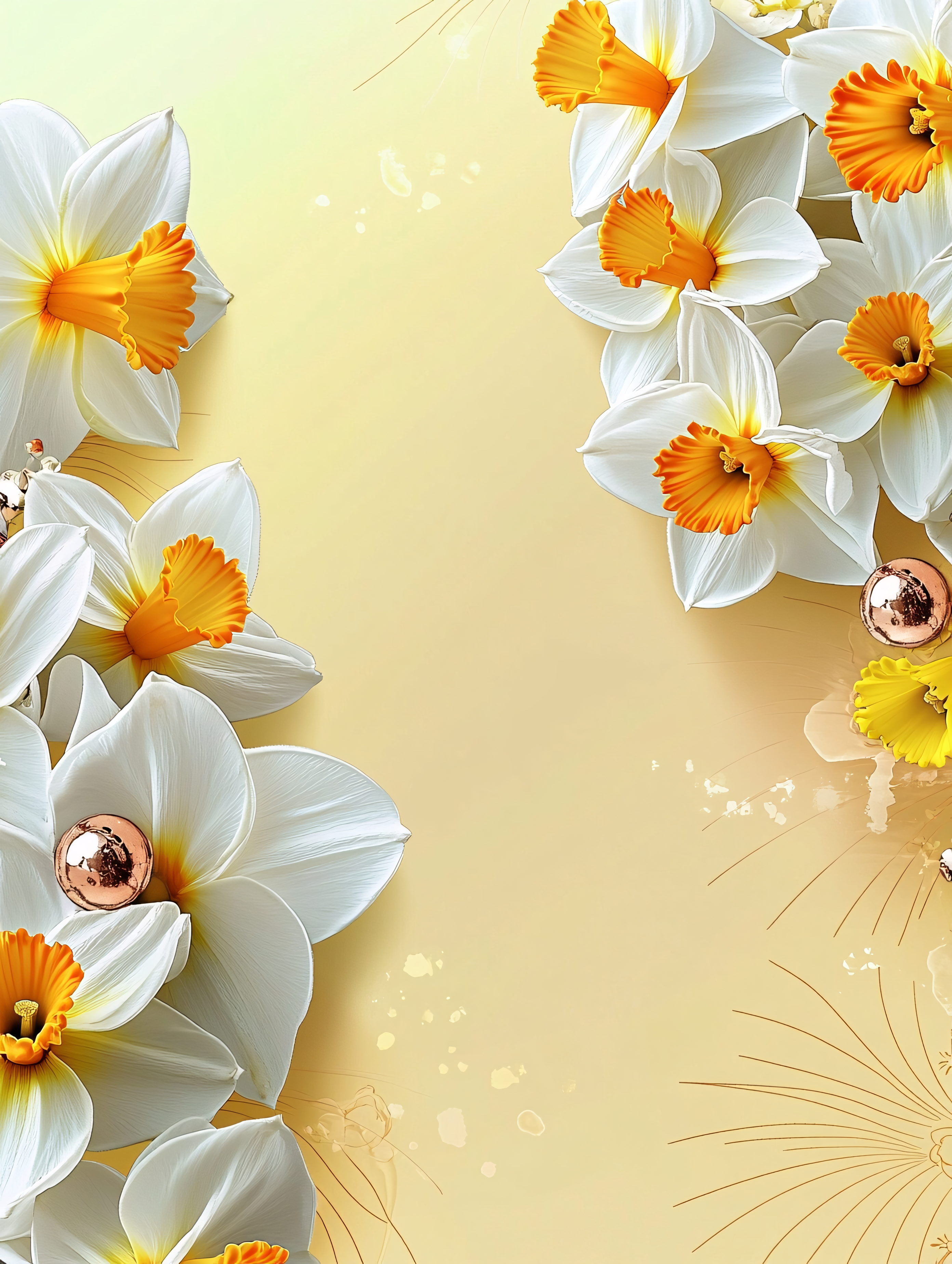 Daffodils with Gold Ornaments