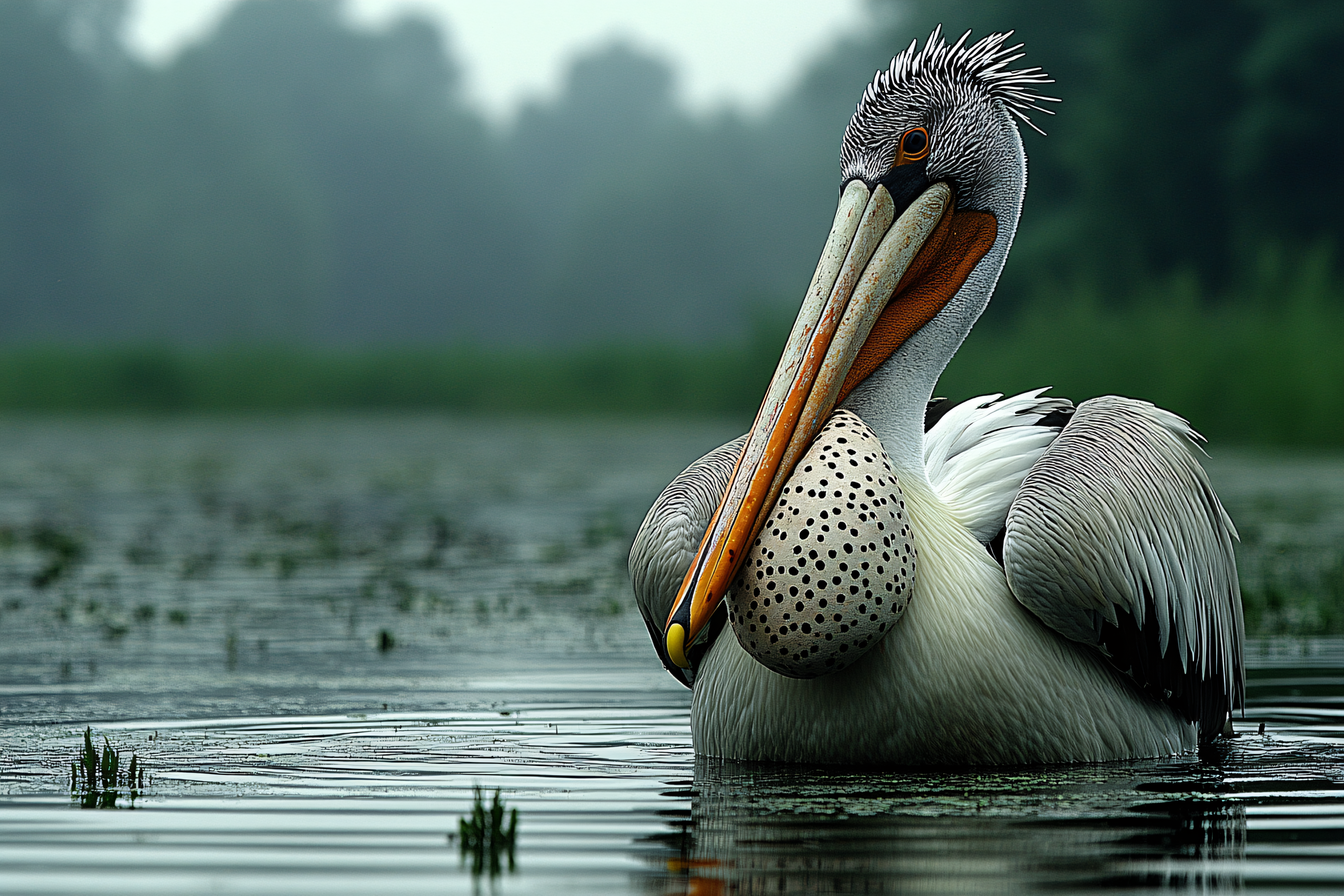 Dalmatian Pelican Portrait