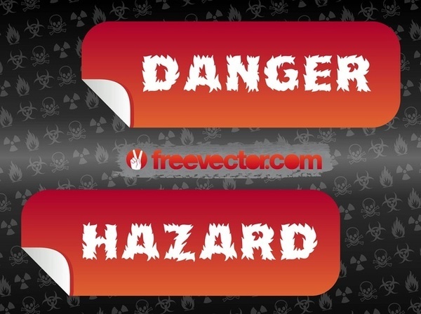 Danger Banners Free Vector