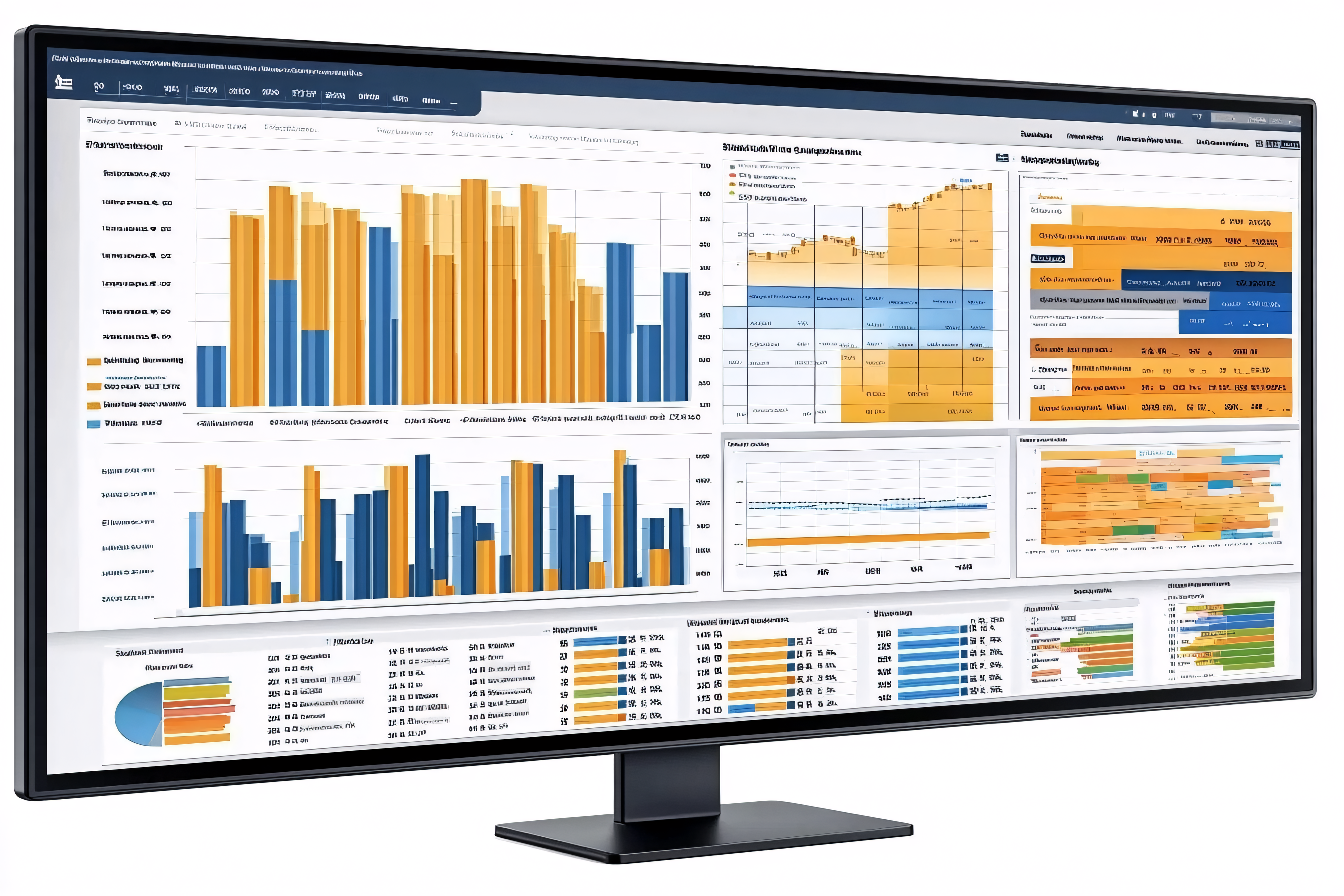 Data Dashboard on Computer Monitor