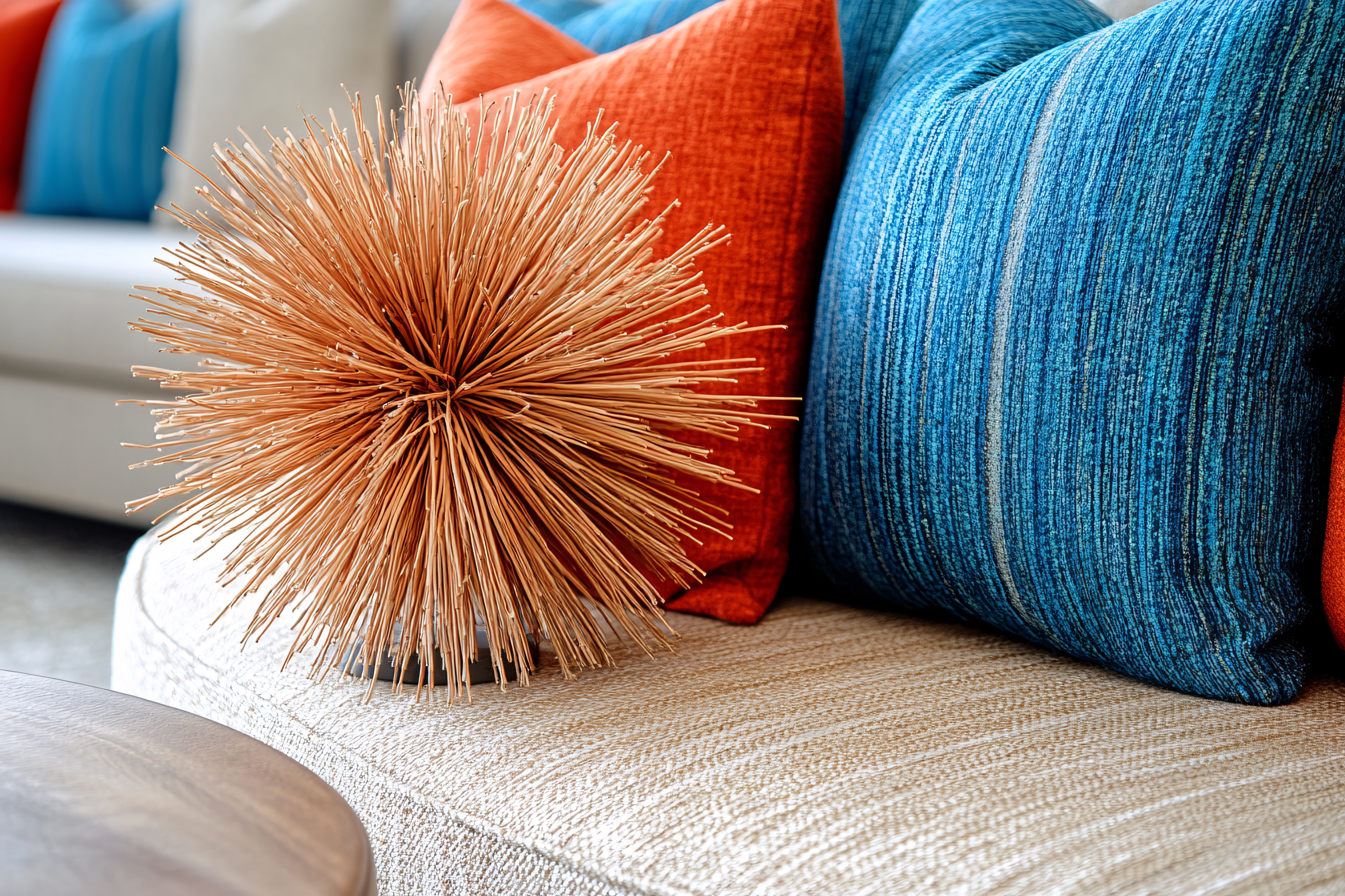 Decorative Sphere and Pillows