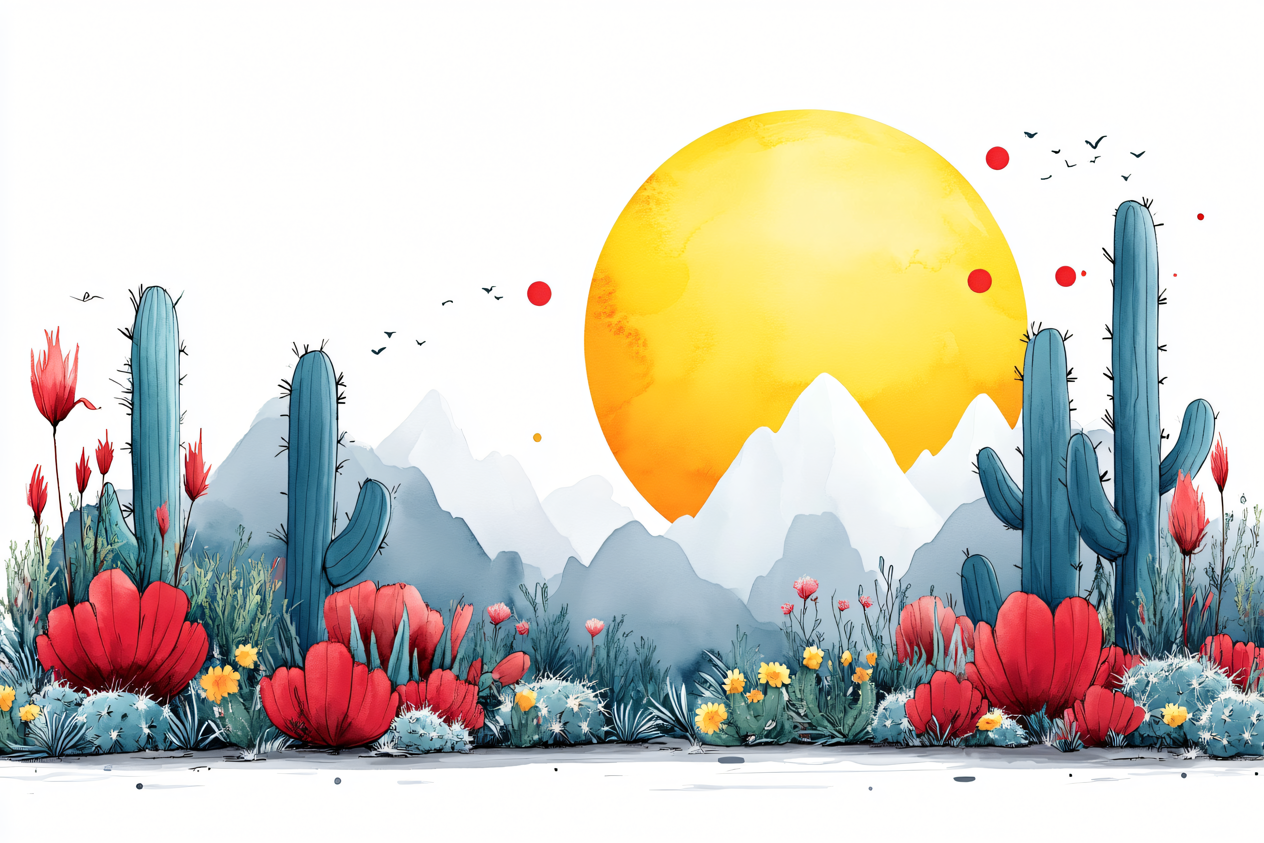Desert Sunset Landscape