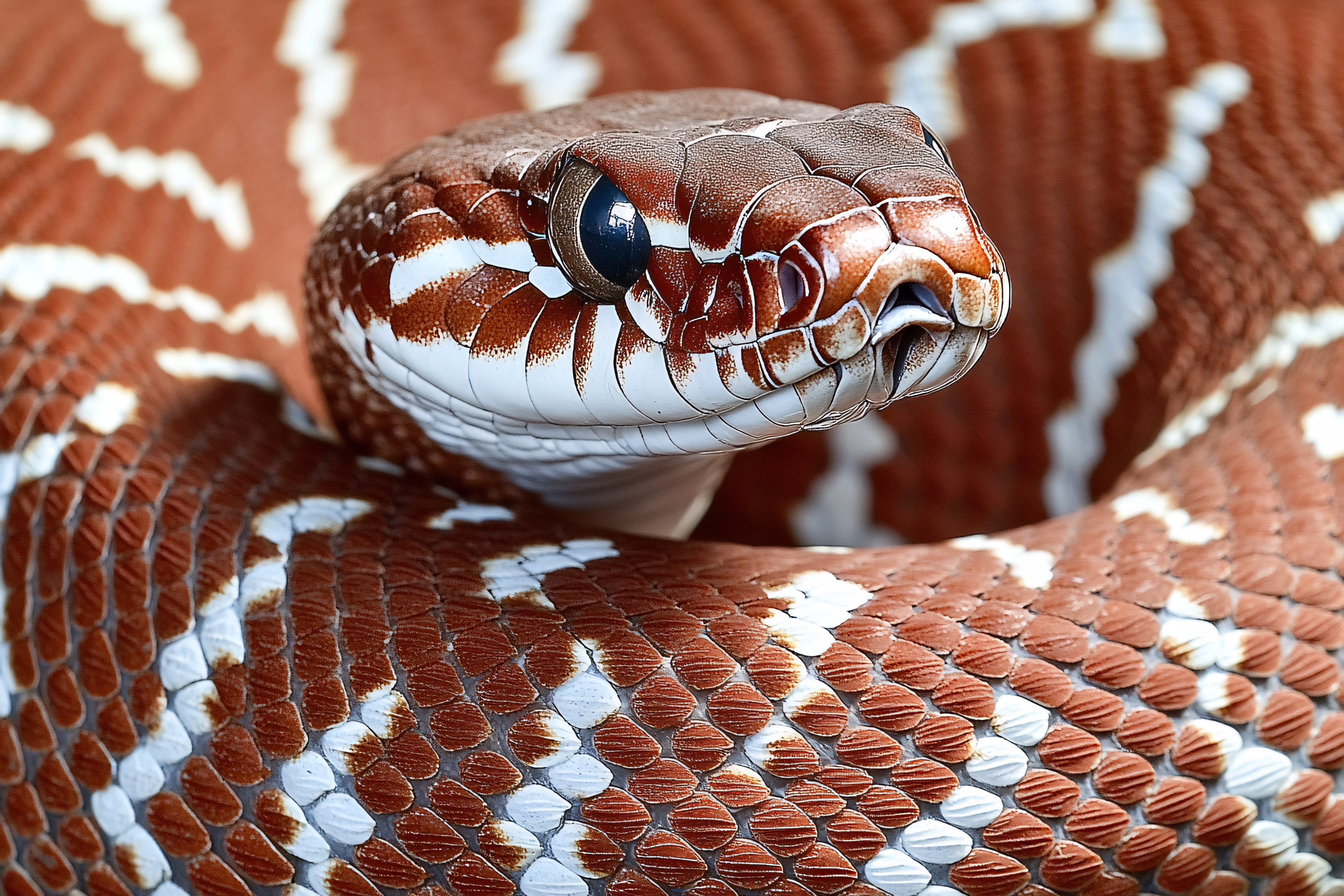 Detailed Snake Head Close-Up