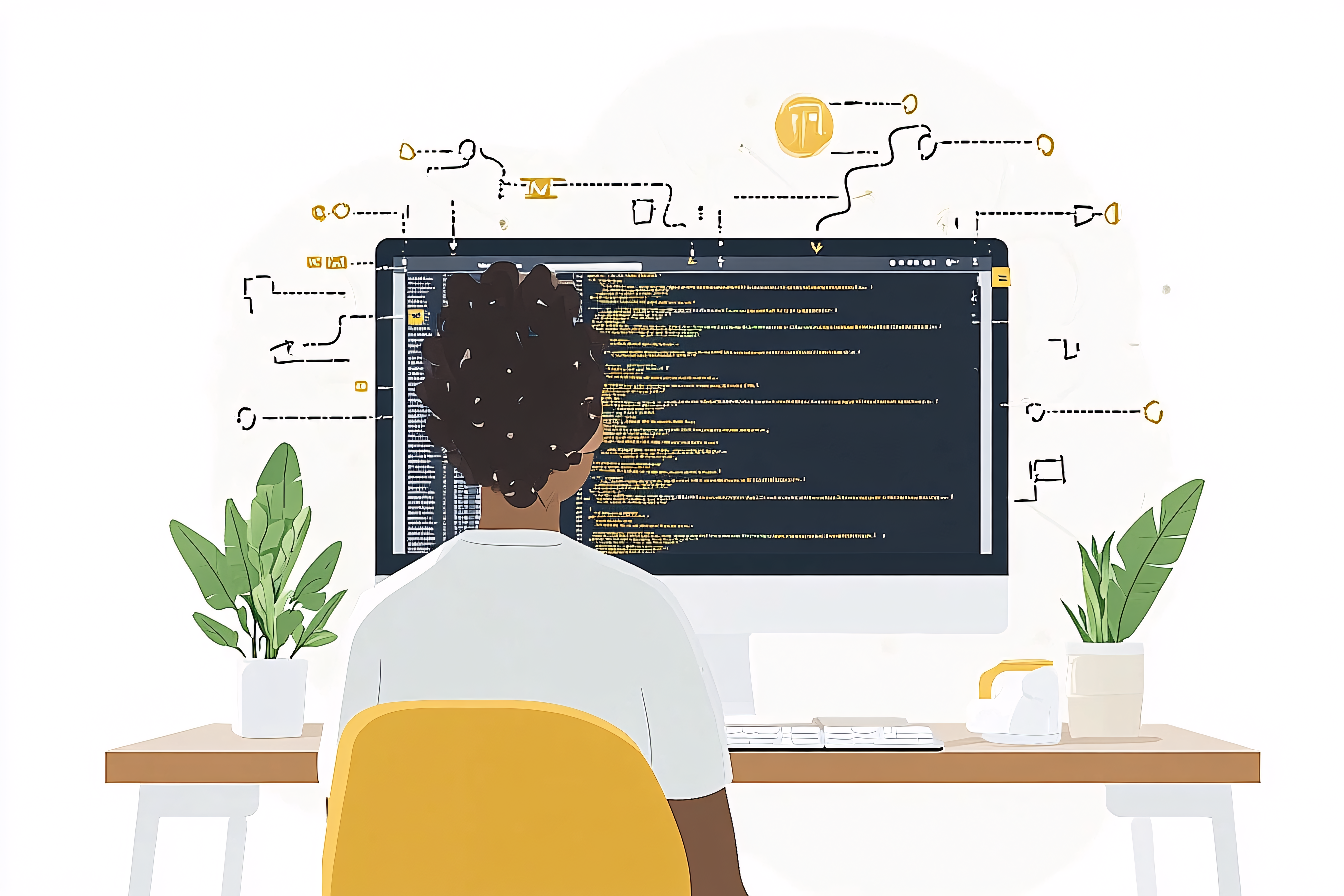 Developer Working On Code