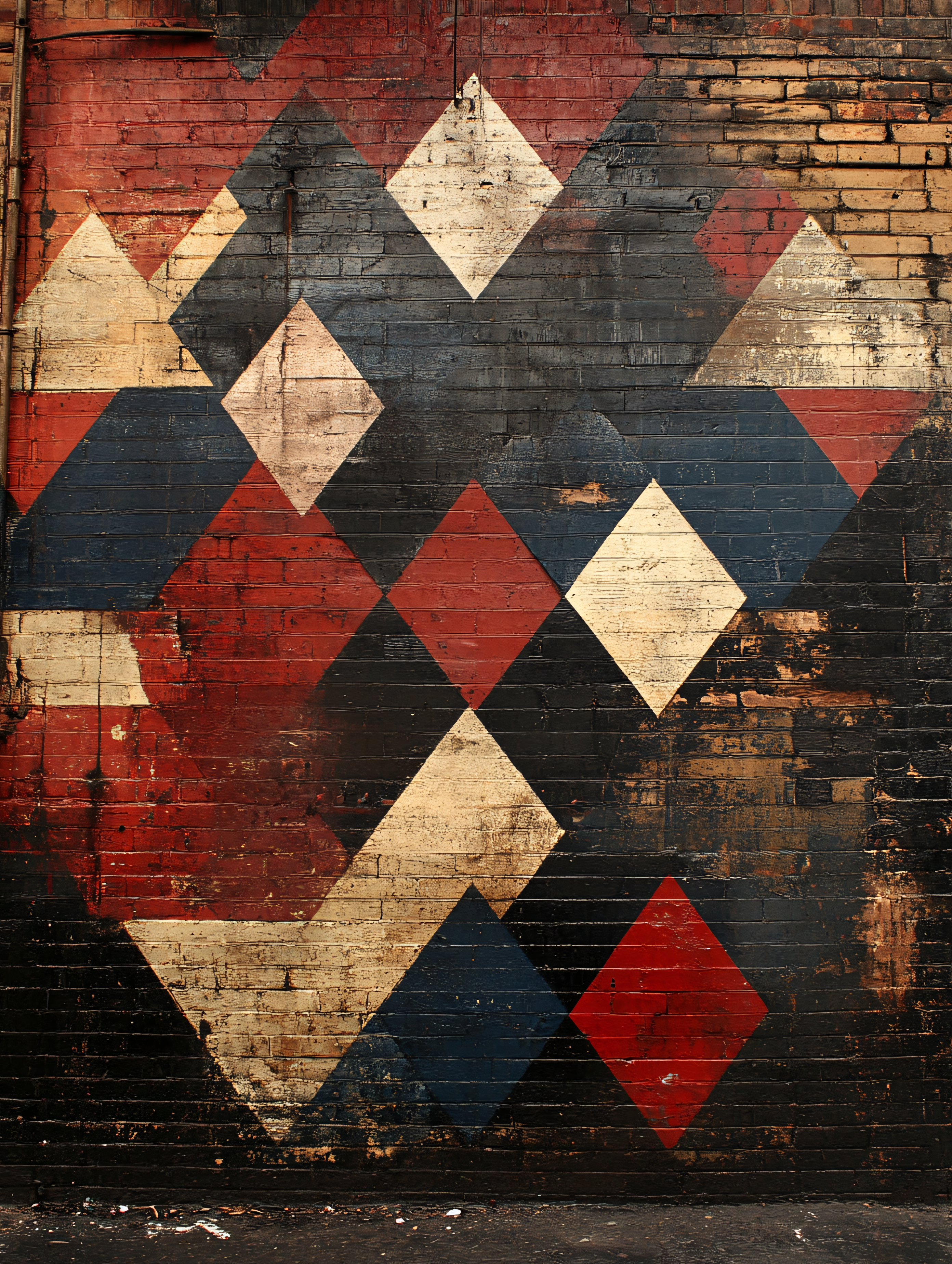 Diamond Pattern Brick Wall
