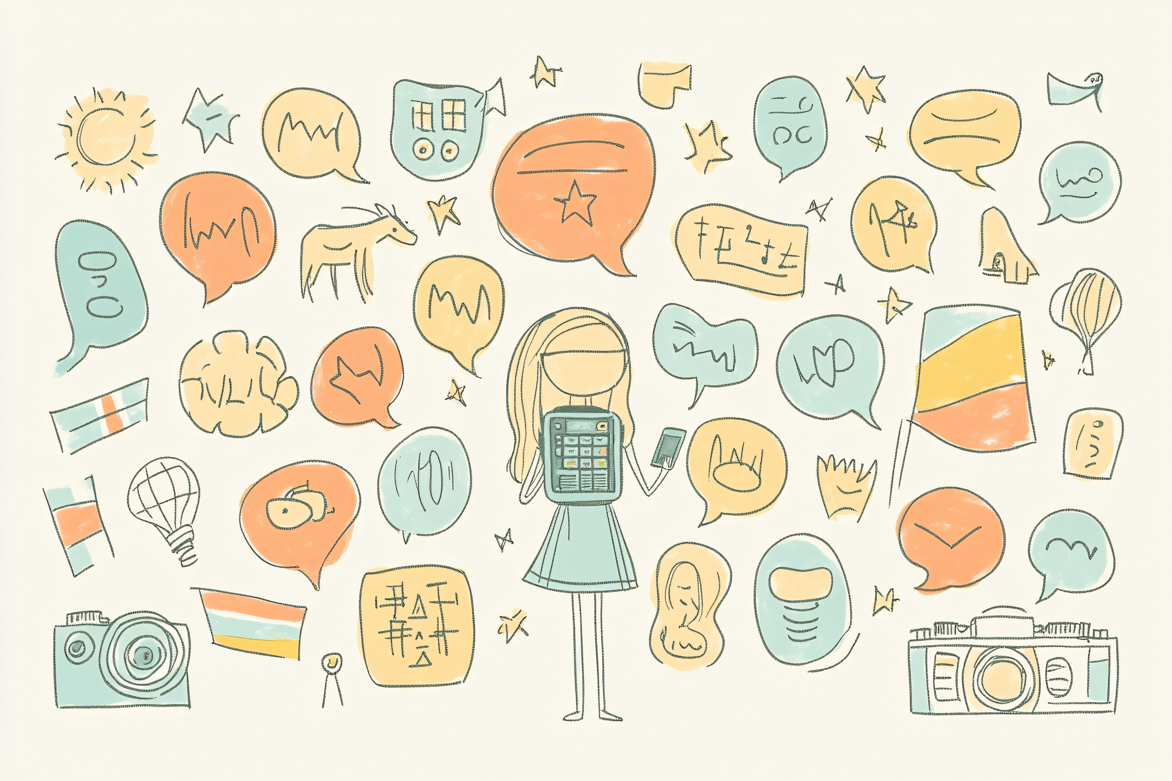 Digital Communication Illustration