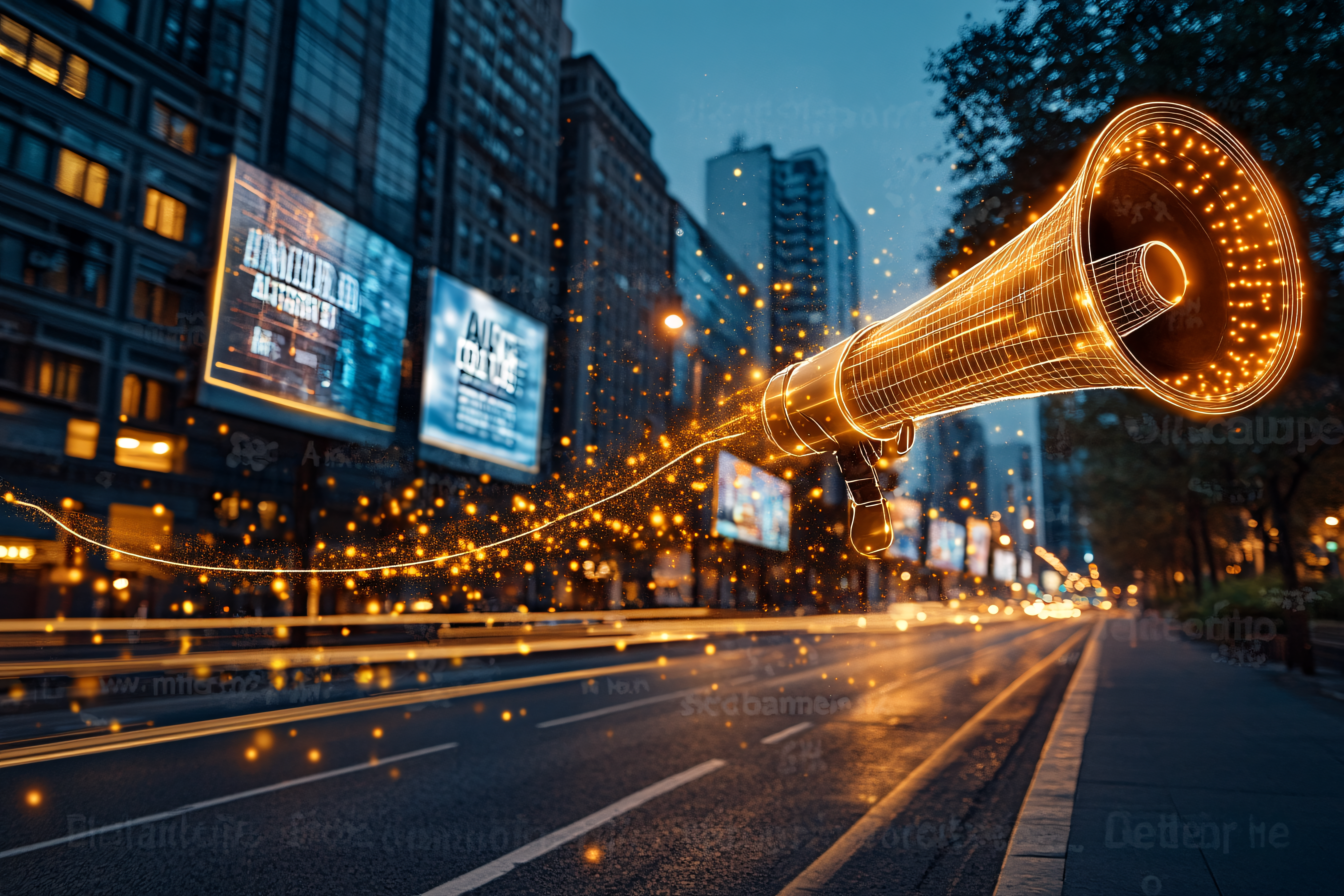 Digital Megaphone in City