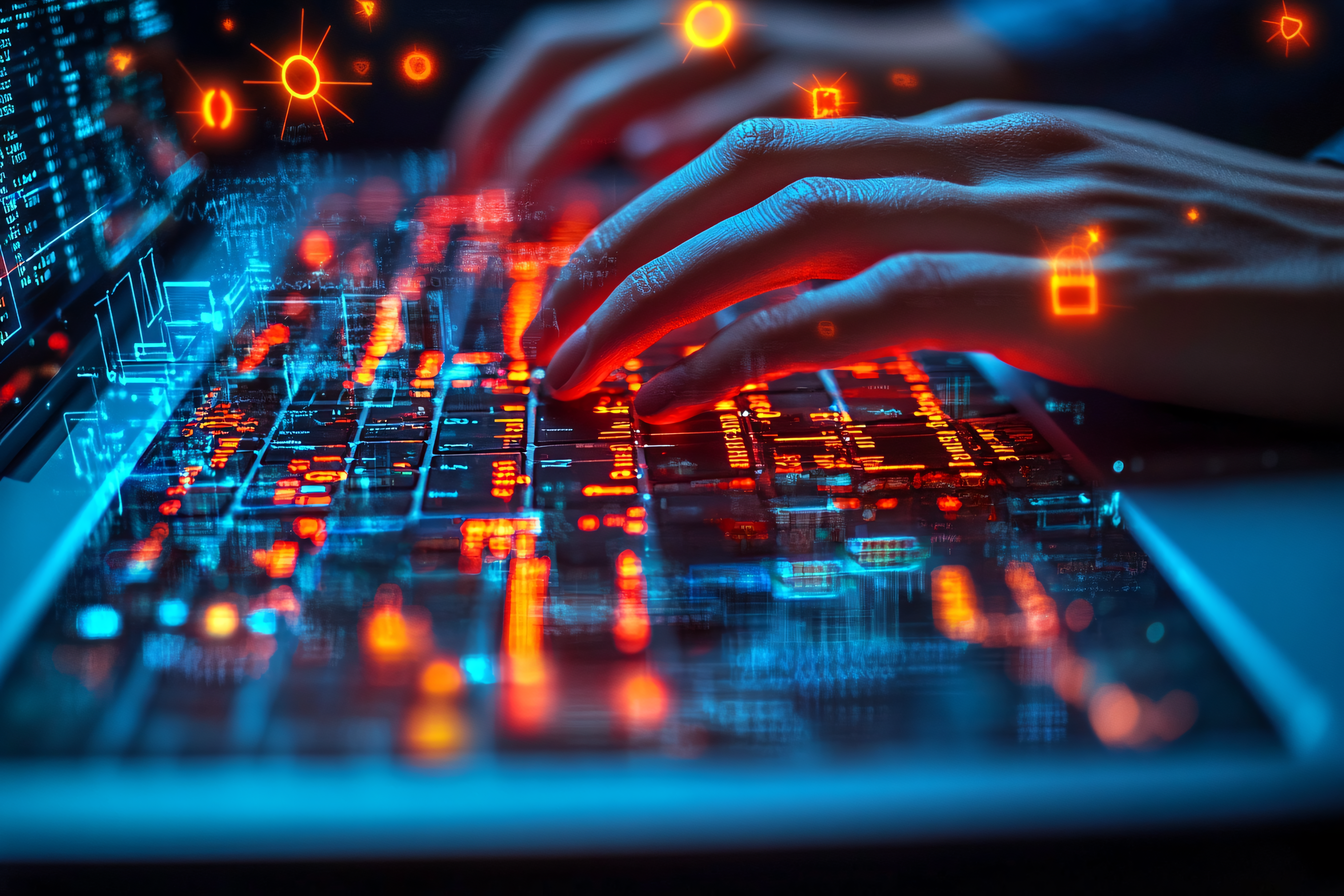 Digital Typing Hands