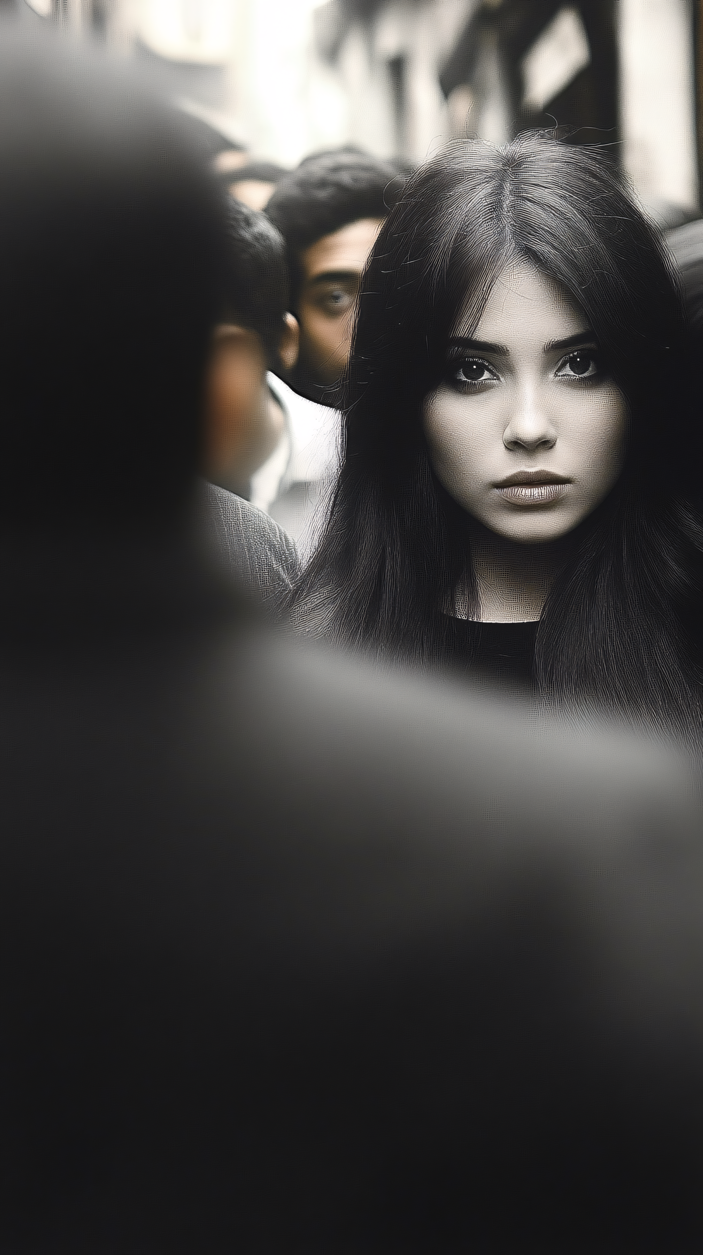 Direct Gaze In Crowd