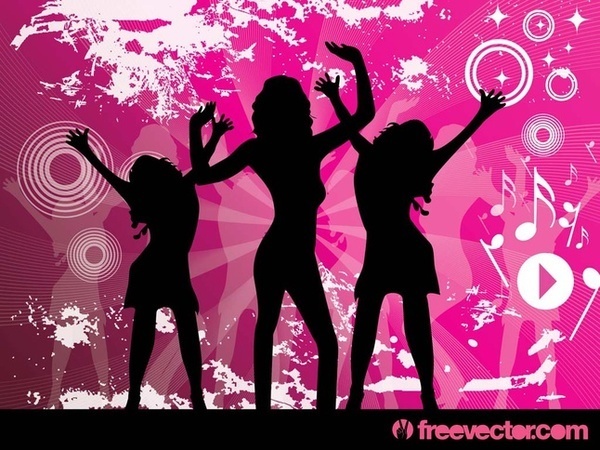 Disco Girls Free Vector