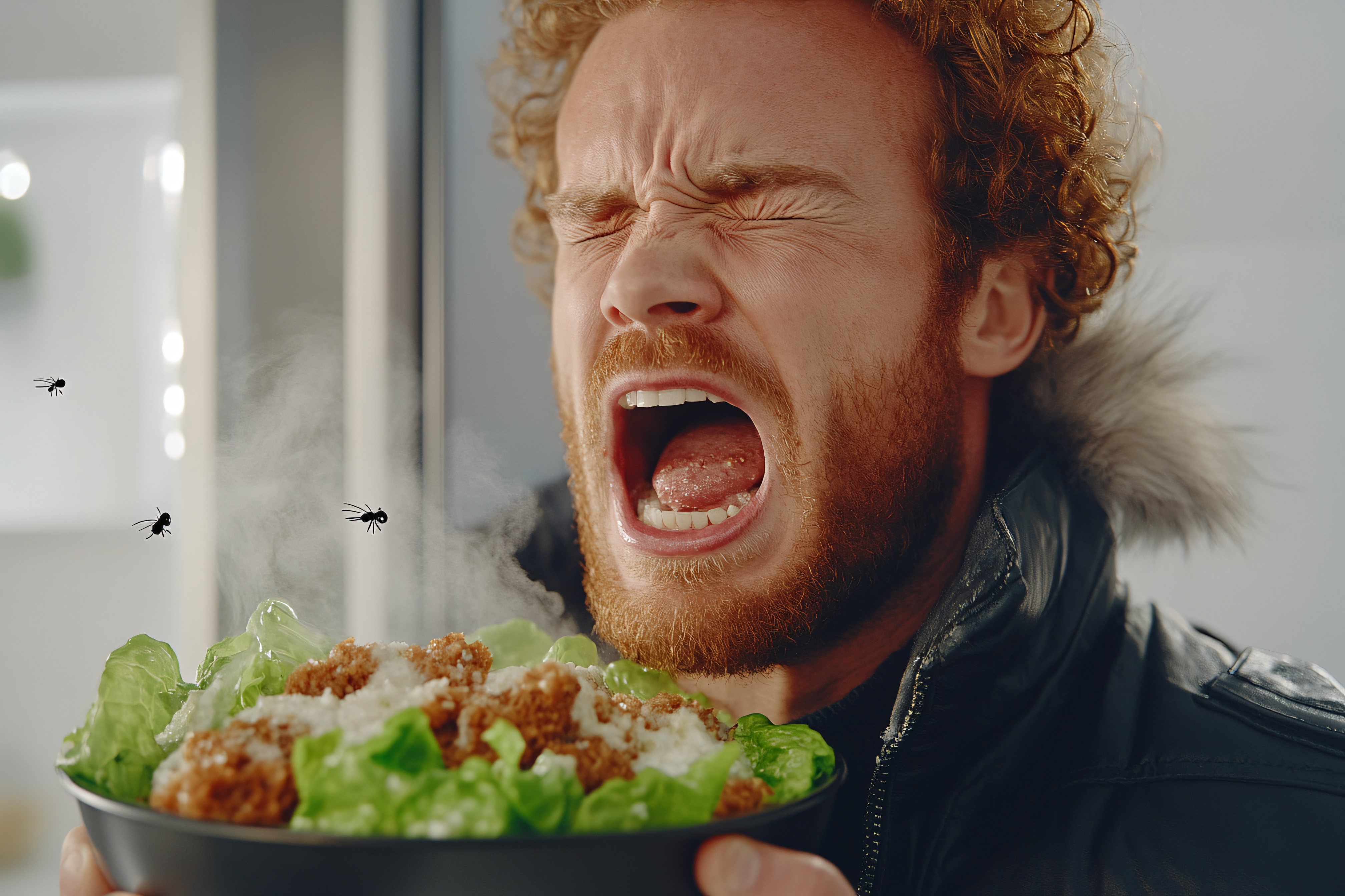 Disgusted Reaction to Salad