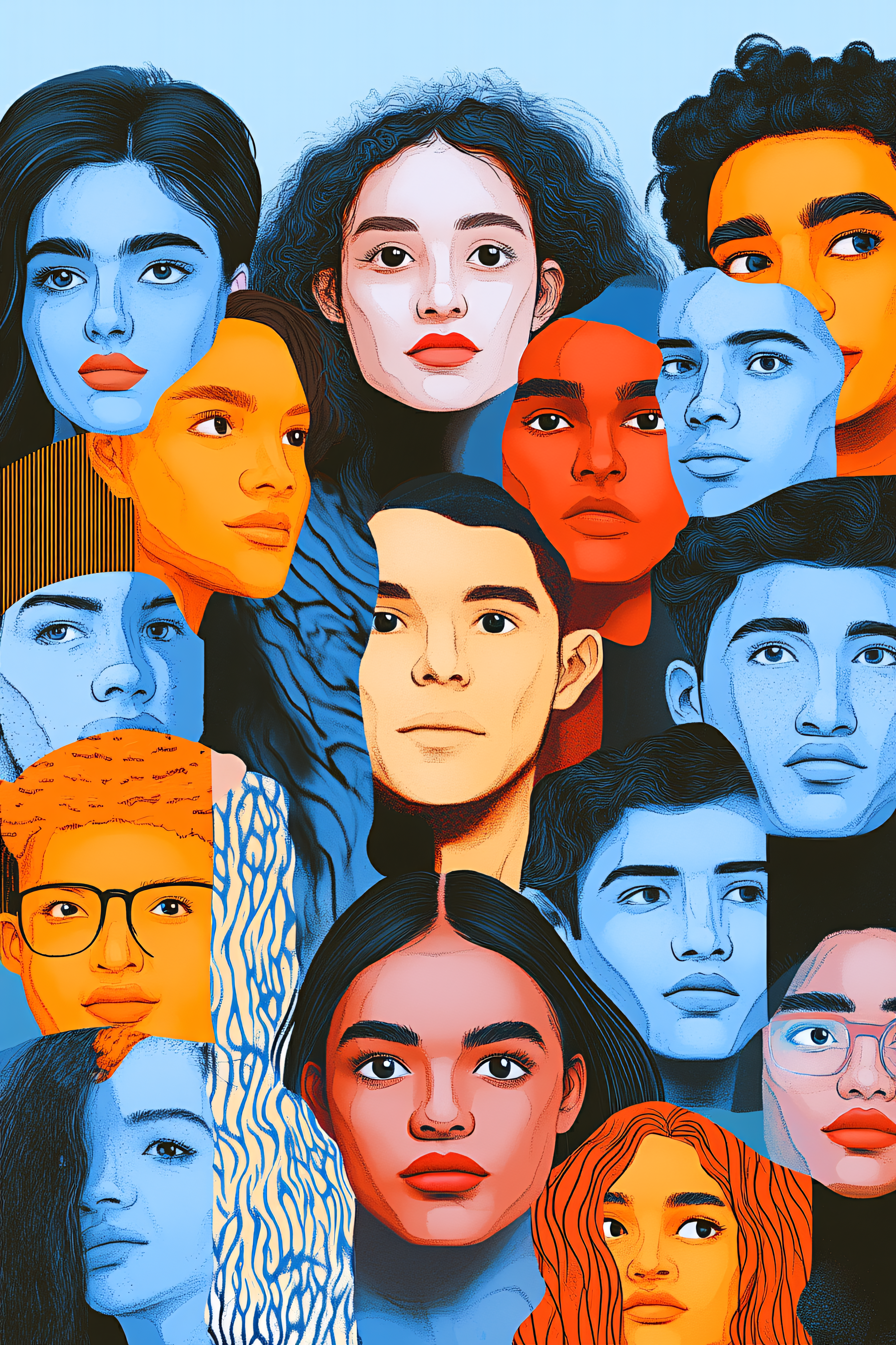 Diverse Faces Collage