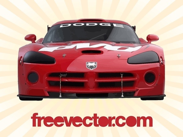 Dodge Viper Front View Free Vector