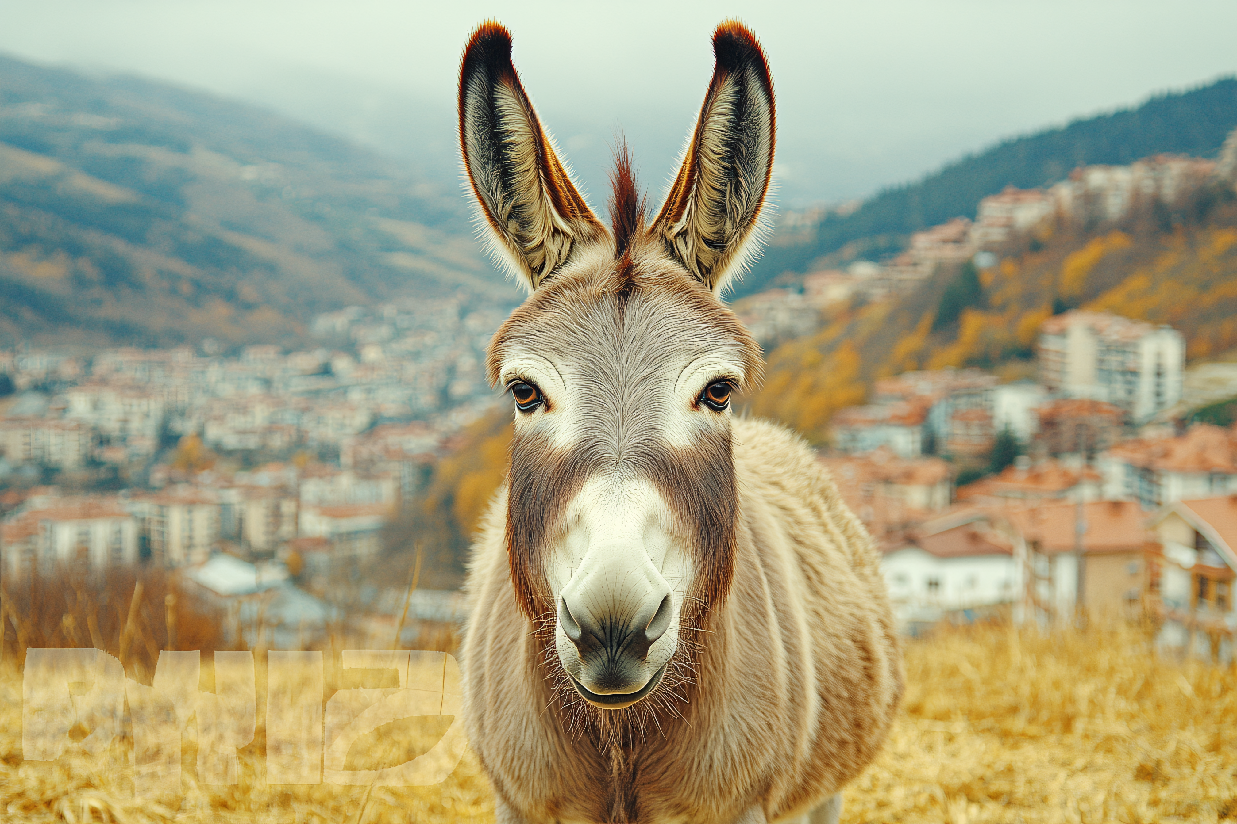 Donkey Portrait Close-Up