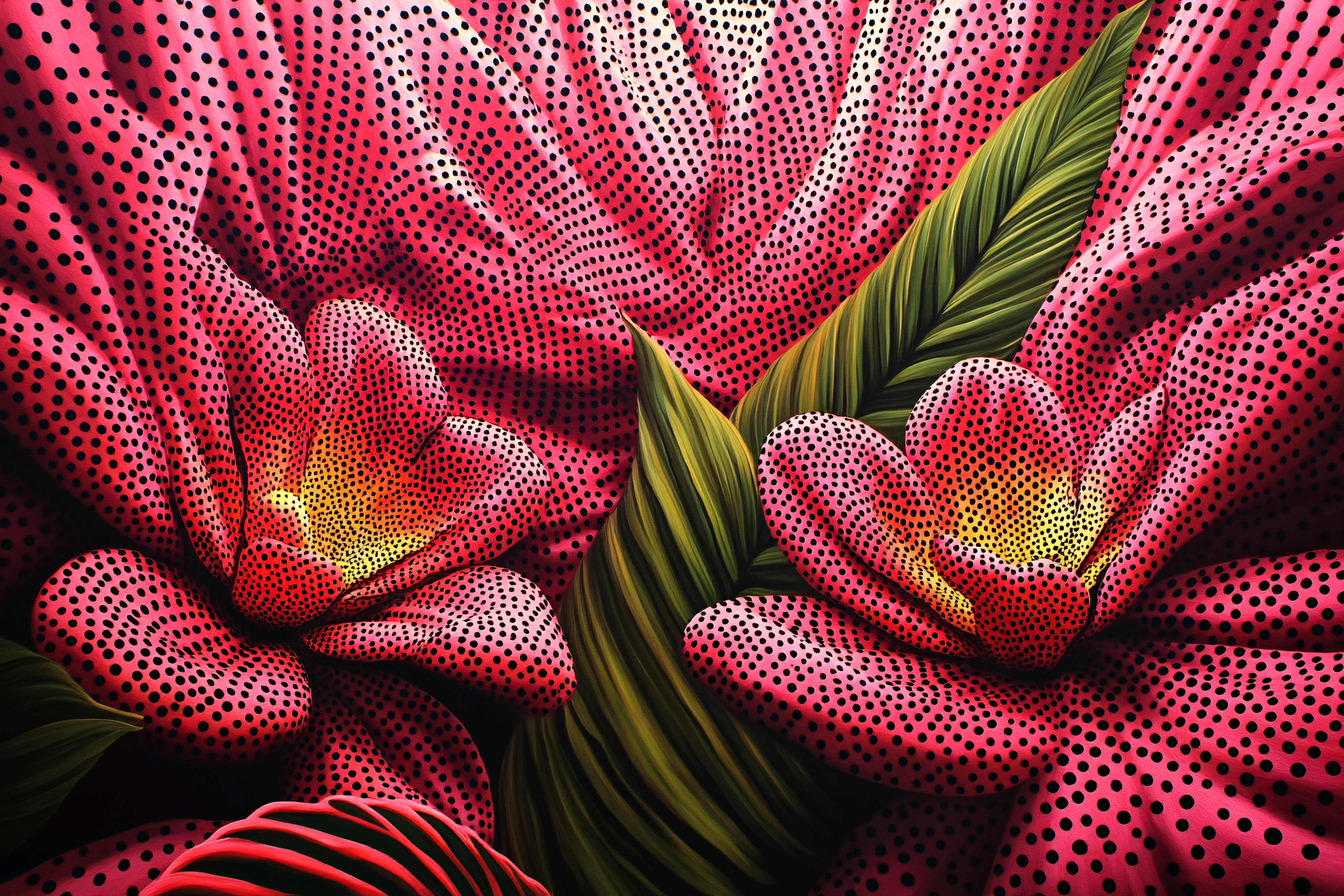 Dotted Pink Flowers