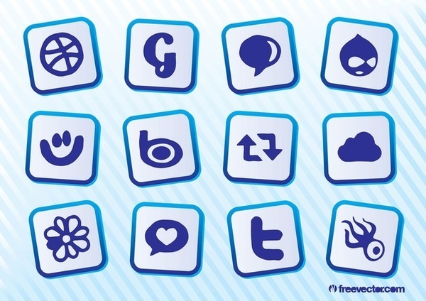 Download Social Media Icons Free Vector
