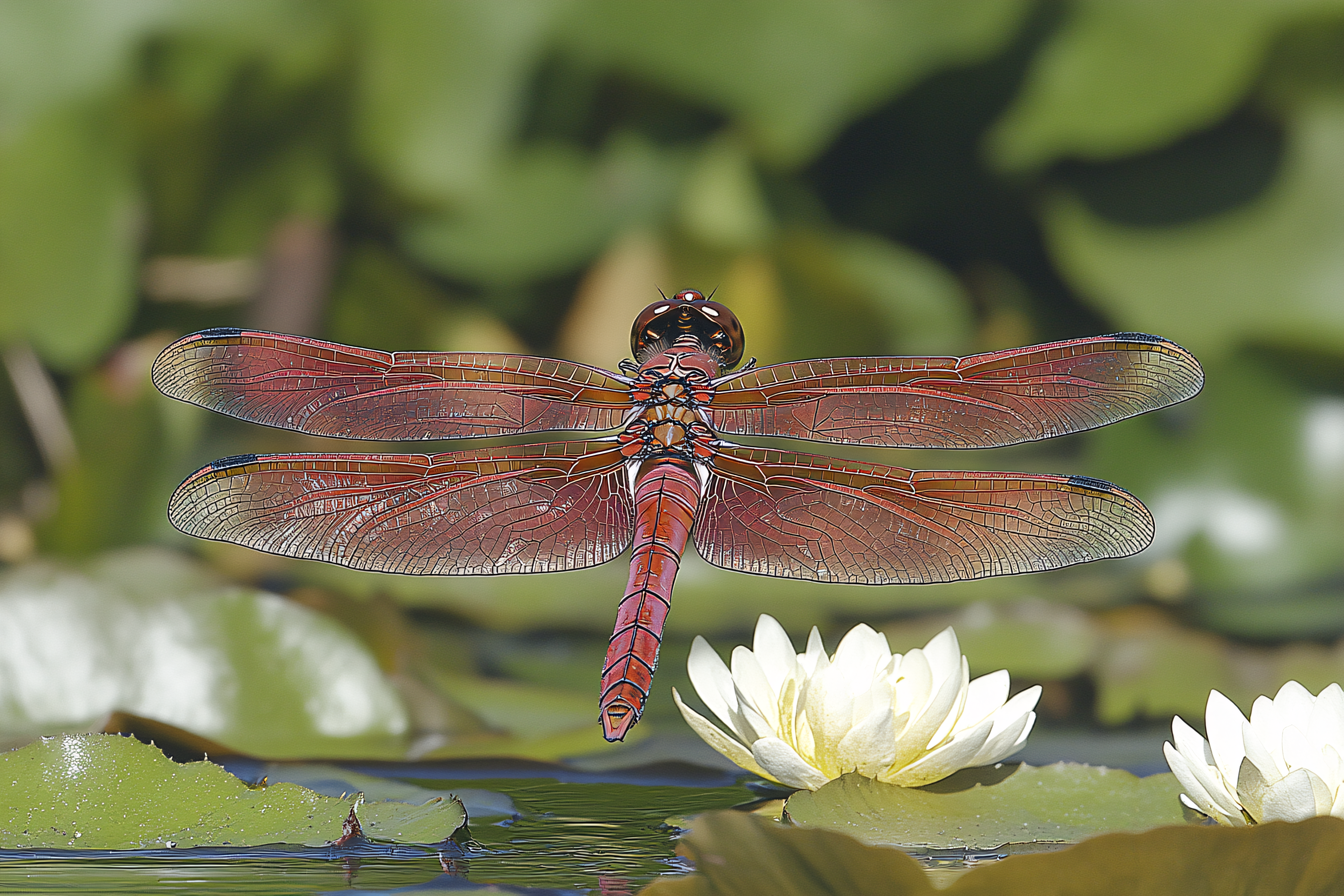 Dragonfly On Lily Pad
