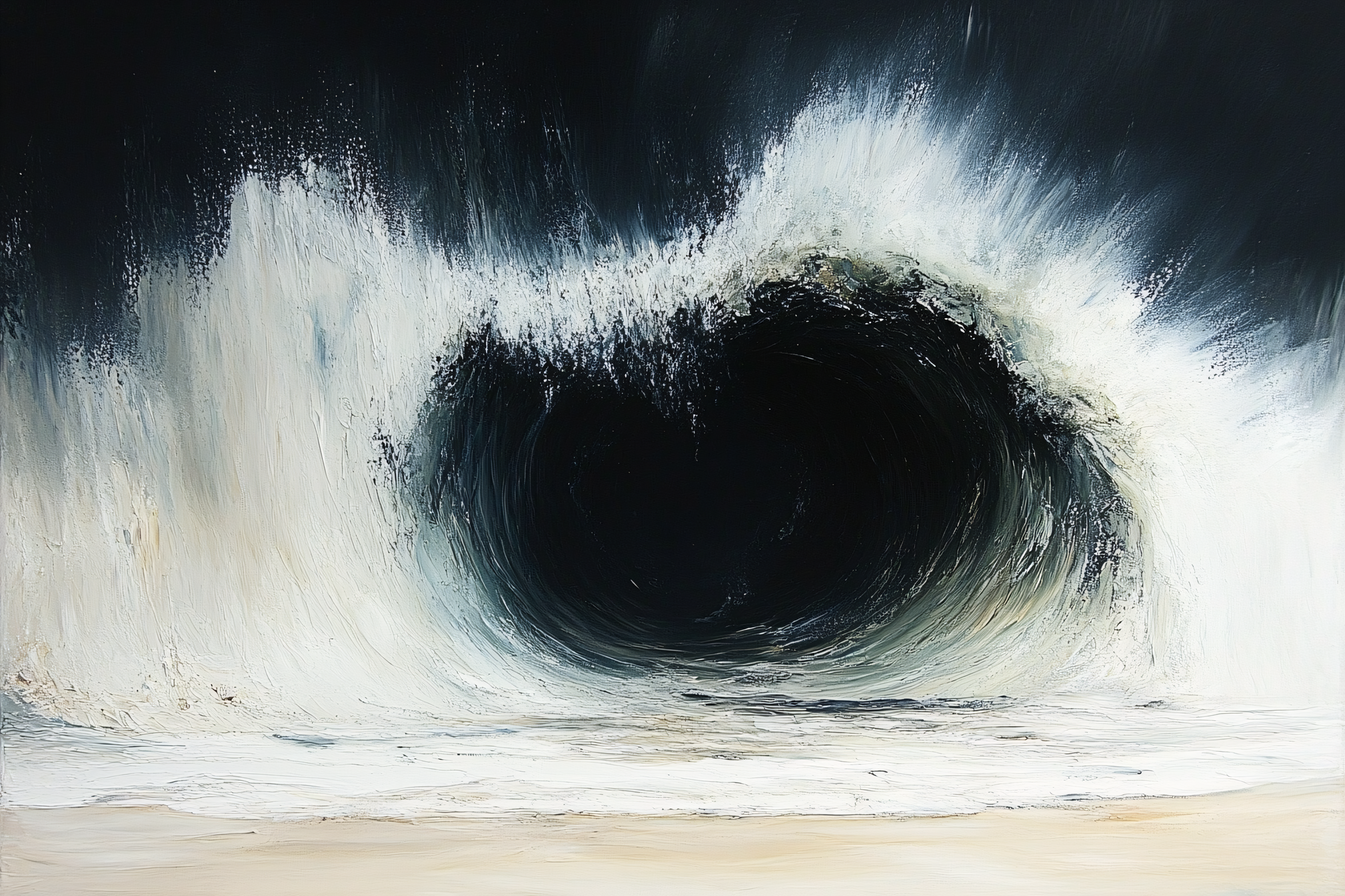 Dramatic Ocean Wave Painting