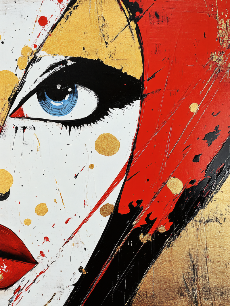 Dramatic Woman With Blue Eyes