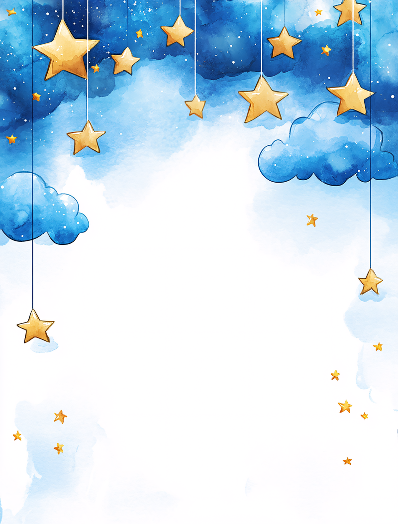 Dreamy Night Sky Border