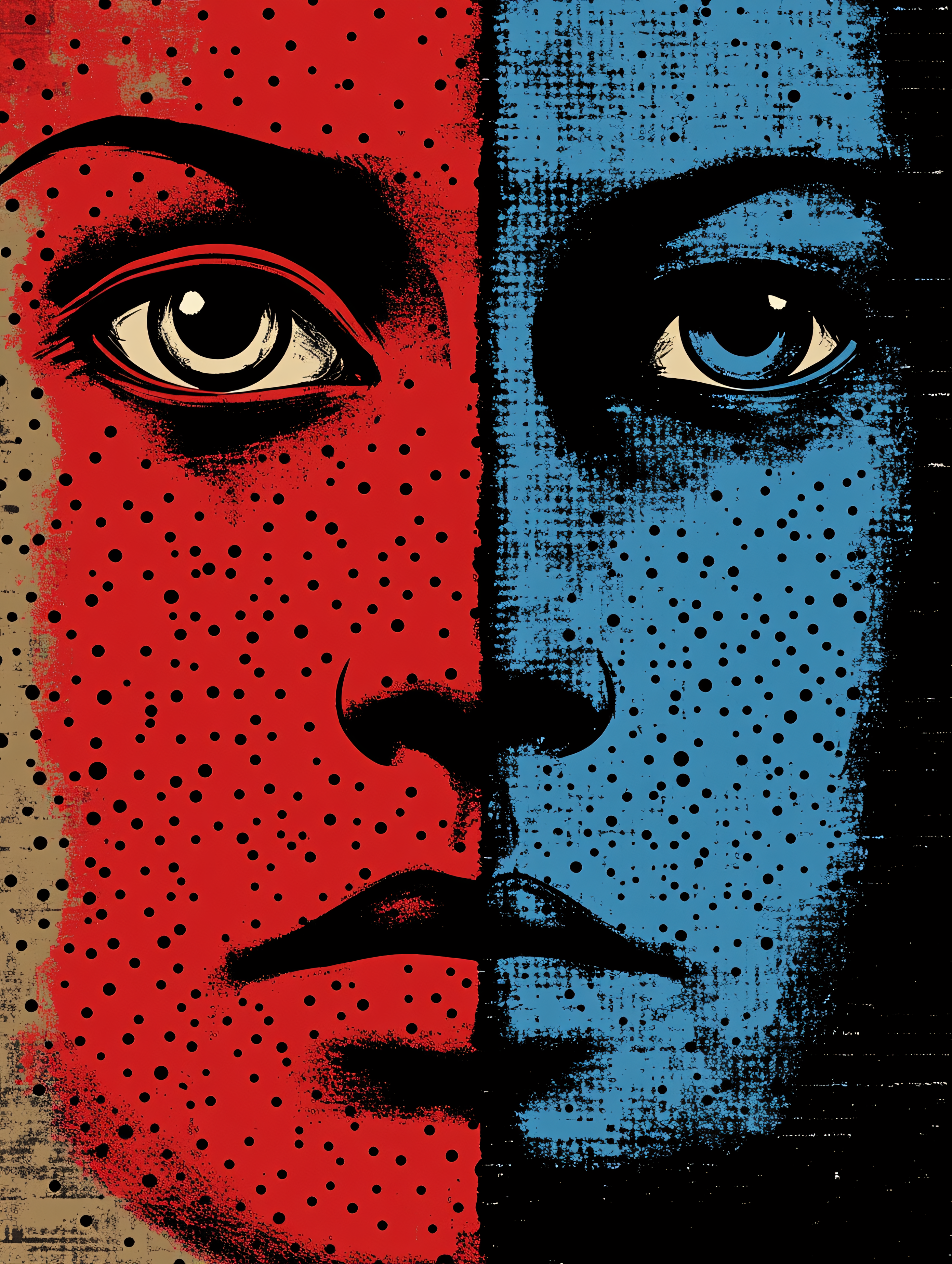 Dual Tone Face Portrait