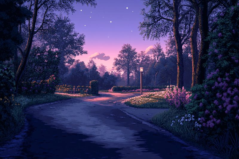 Dusk Park Path