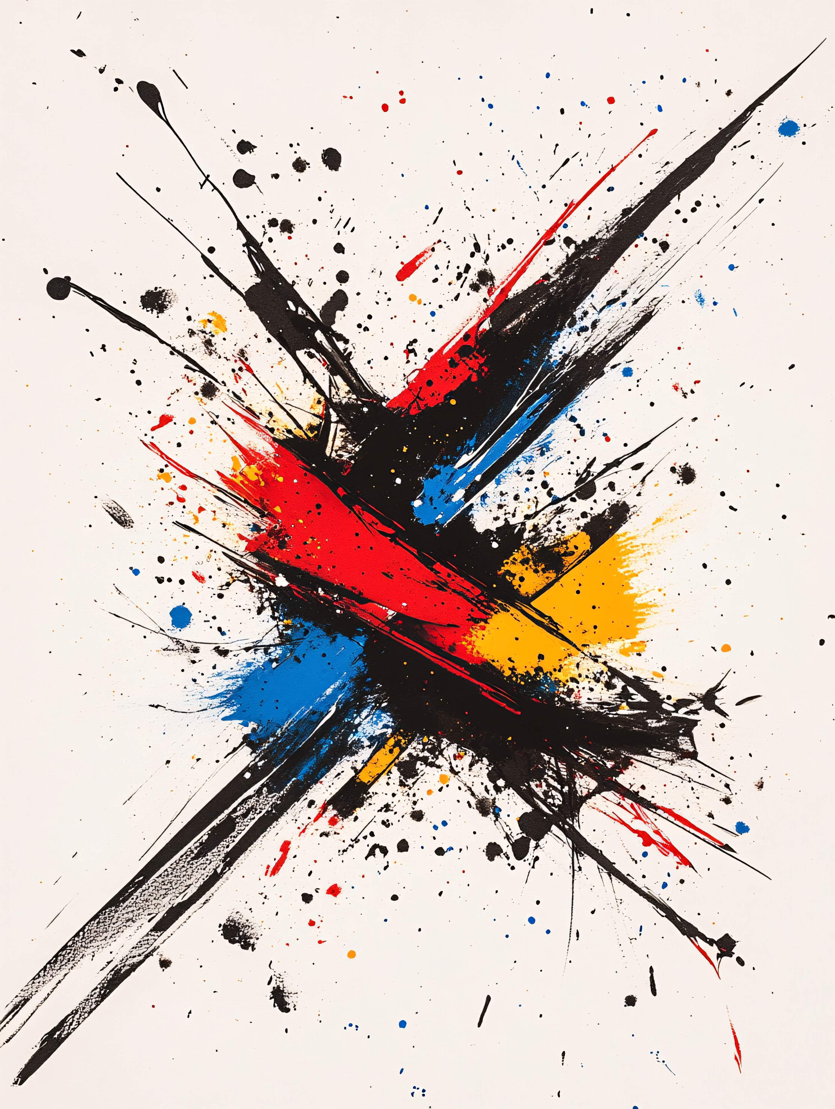 Dynamic Abstract Splatter Art