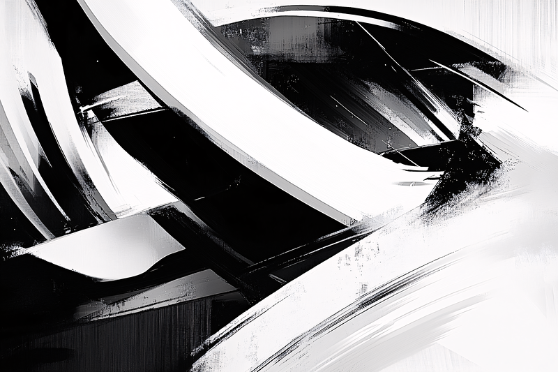 Dynamic Brushstrokes Abstract